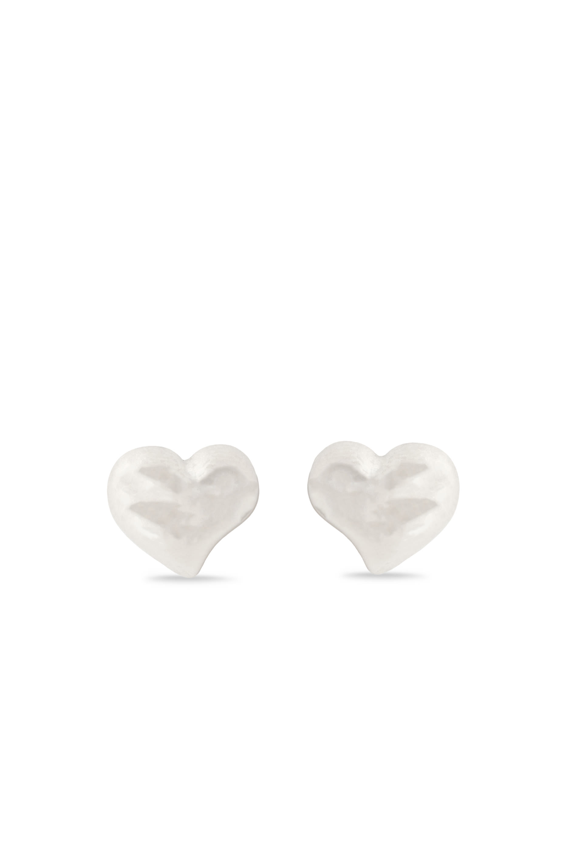 Amour Stud Earrings, Plated Metal