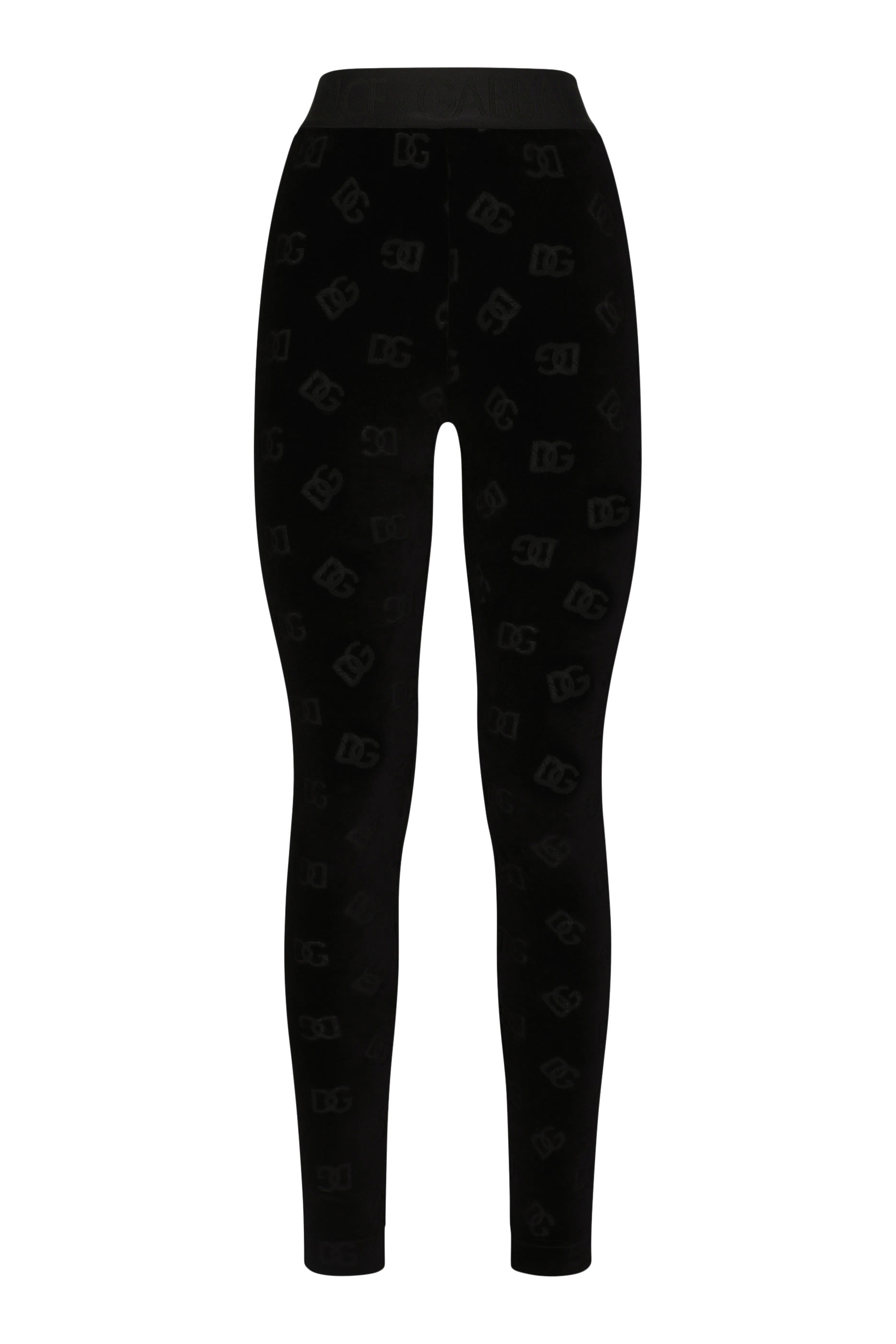 All-Over DG Logo Flocked Jersey Leggings