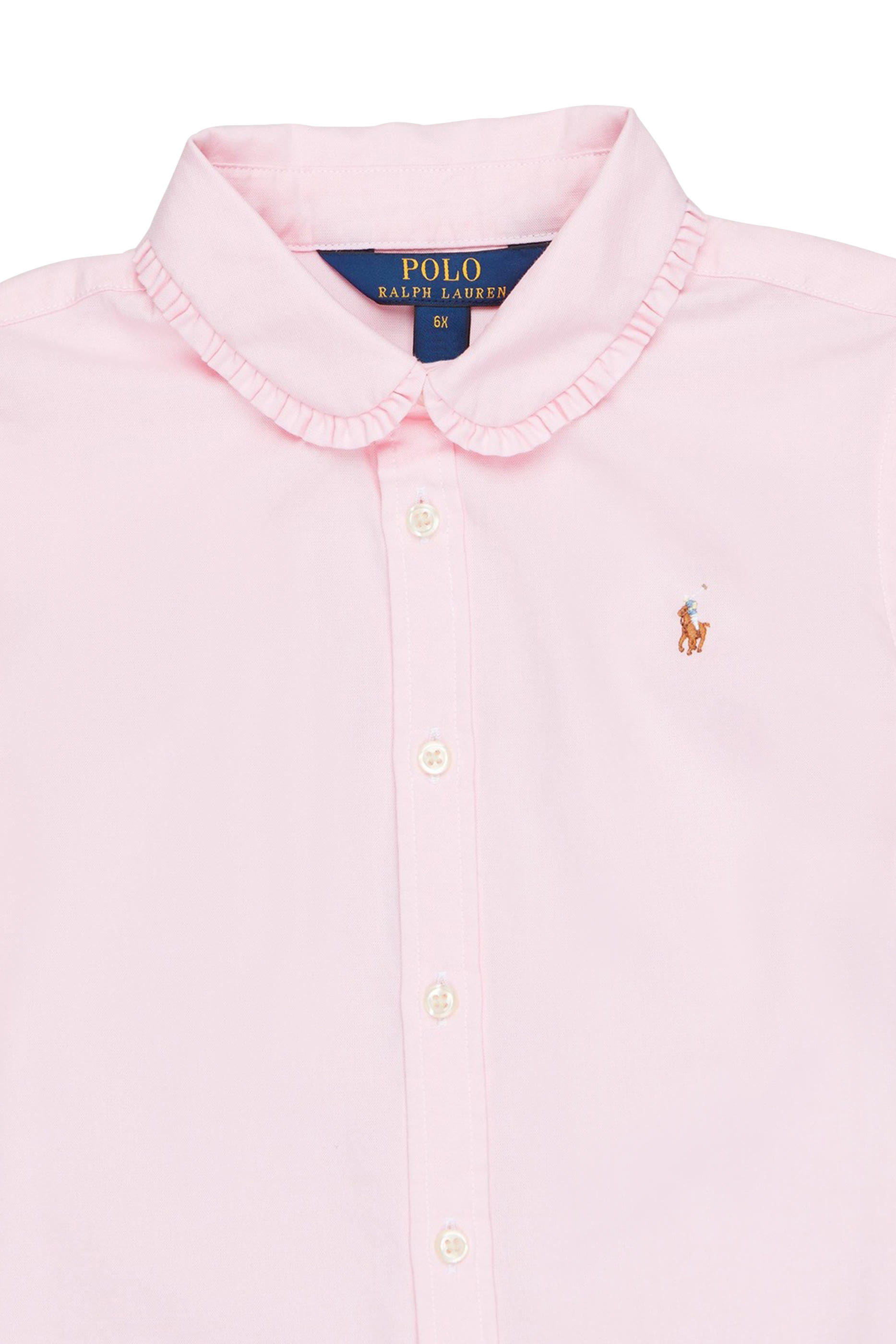 Kids Ruffled Cotton Oxford Shirt