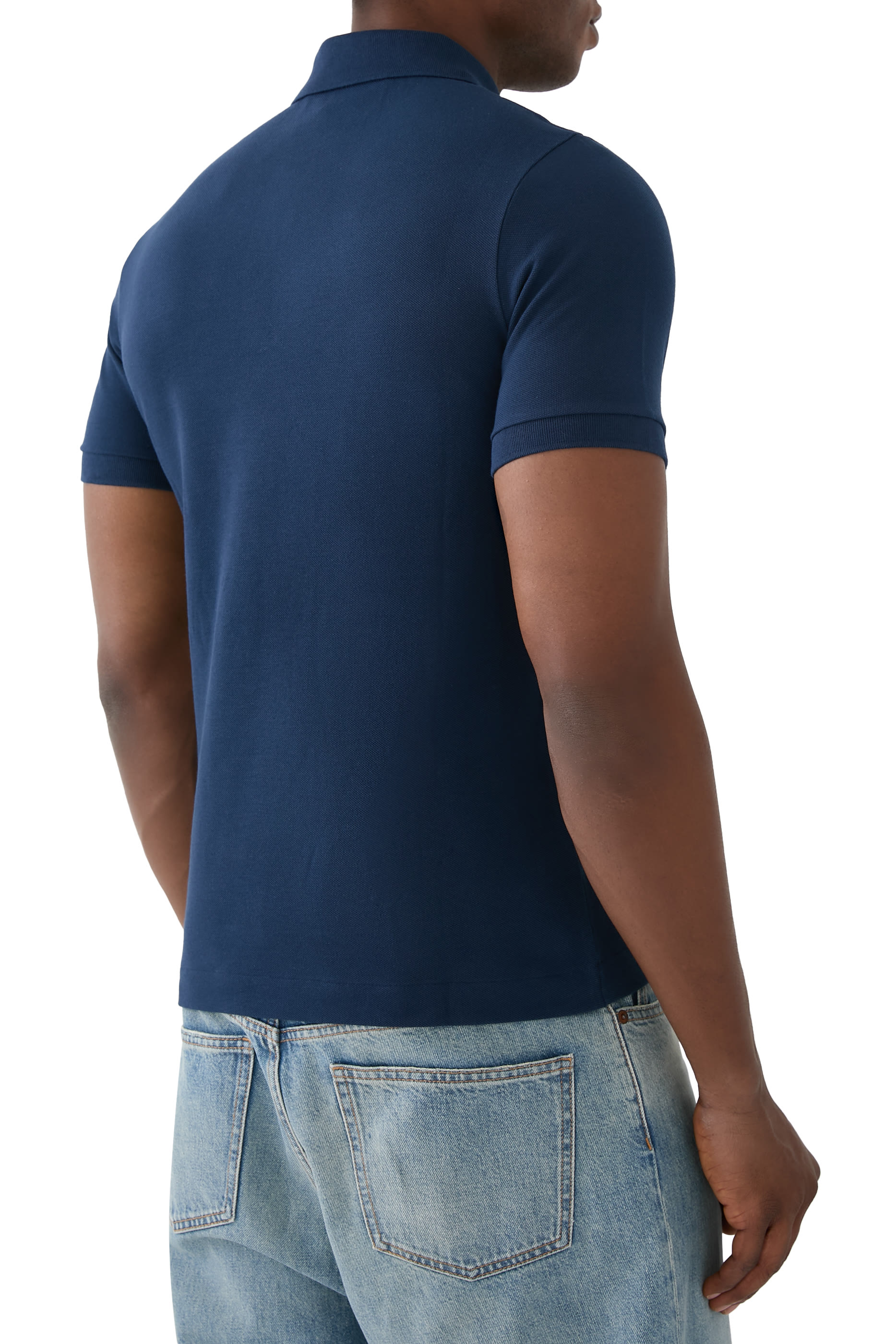 Vlogo Embroidery Cotton Piqué Polo Shirt