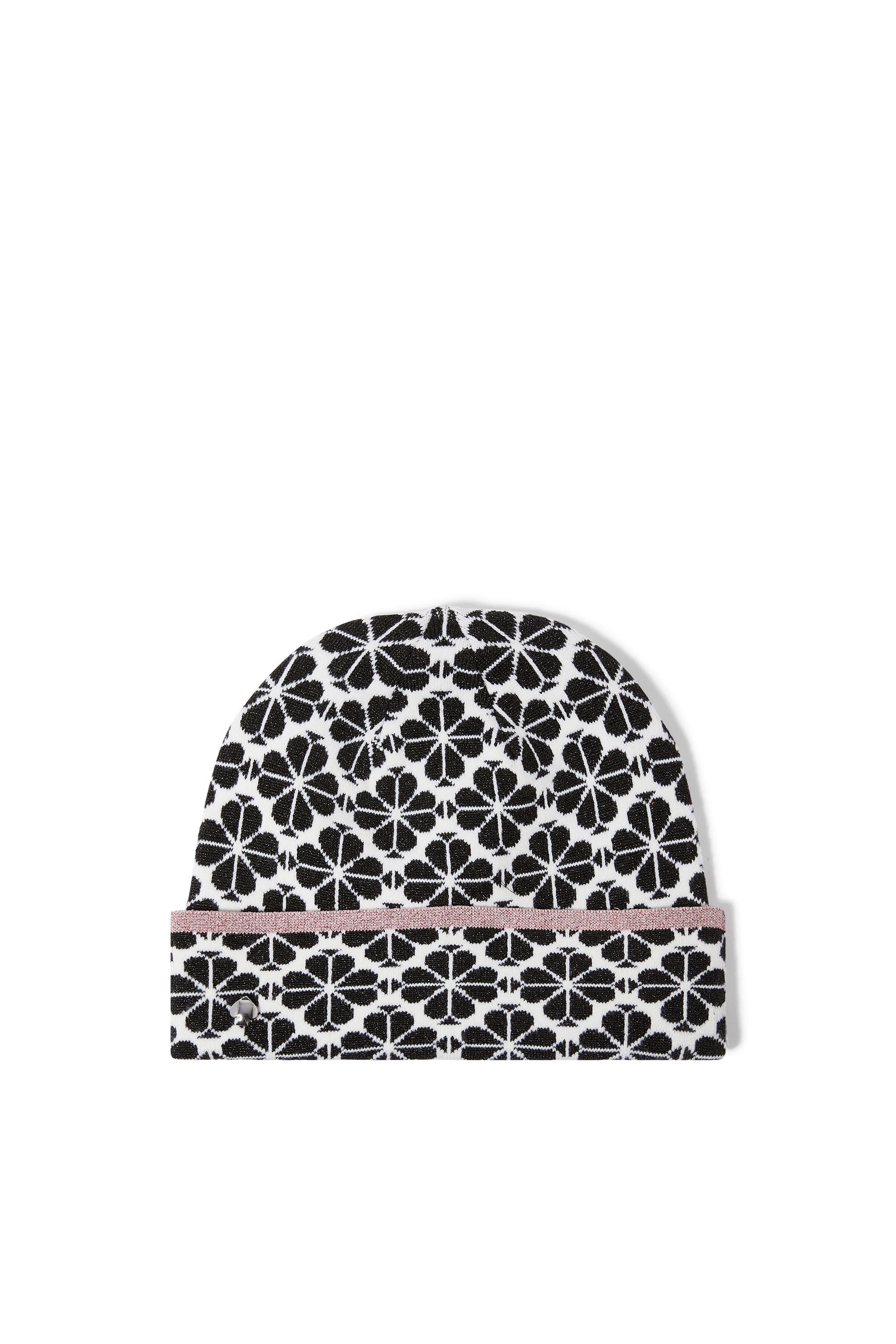 Spade Flower Metallic Beanie