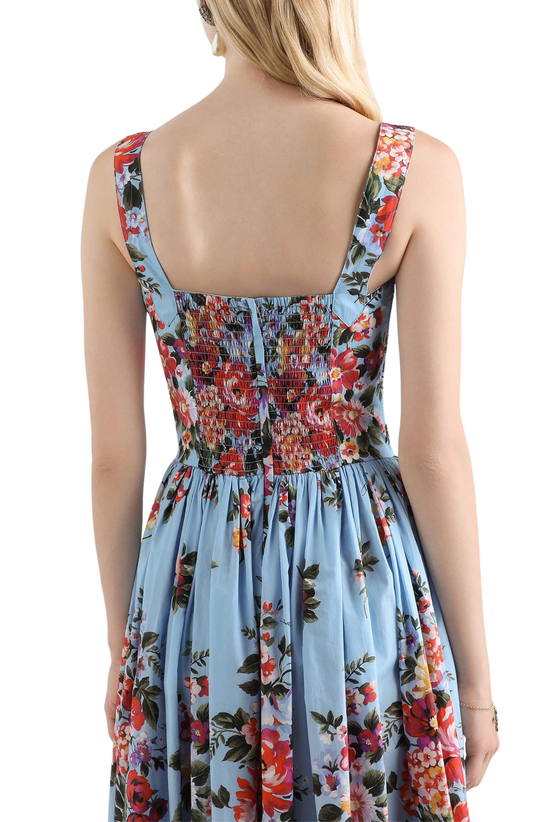 Flower Bouquet-Print Dress