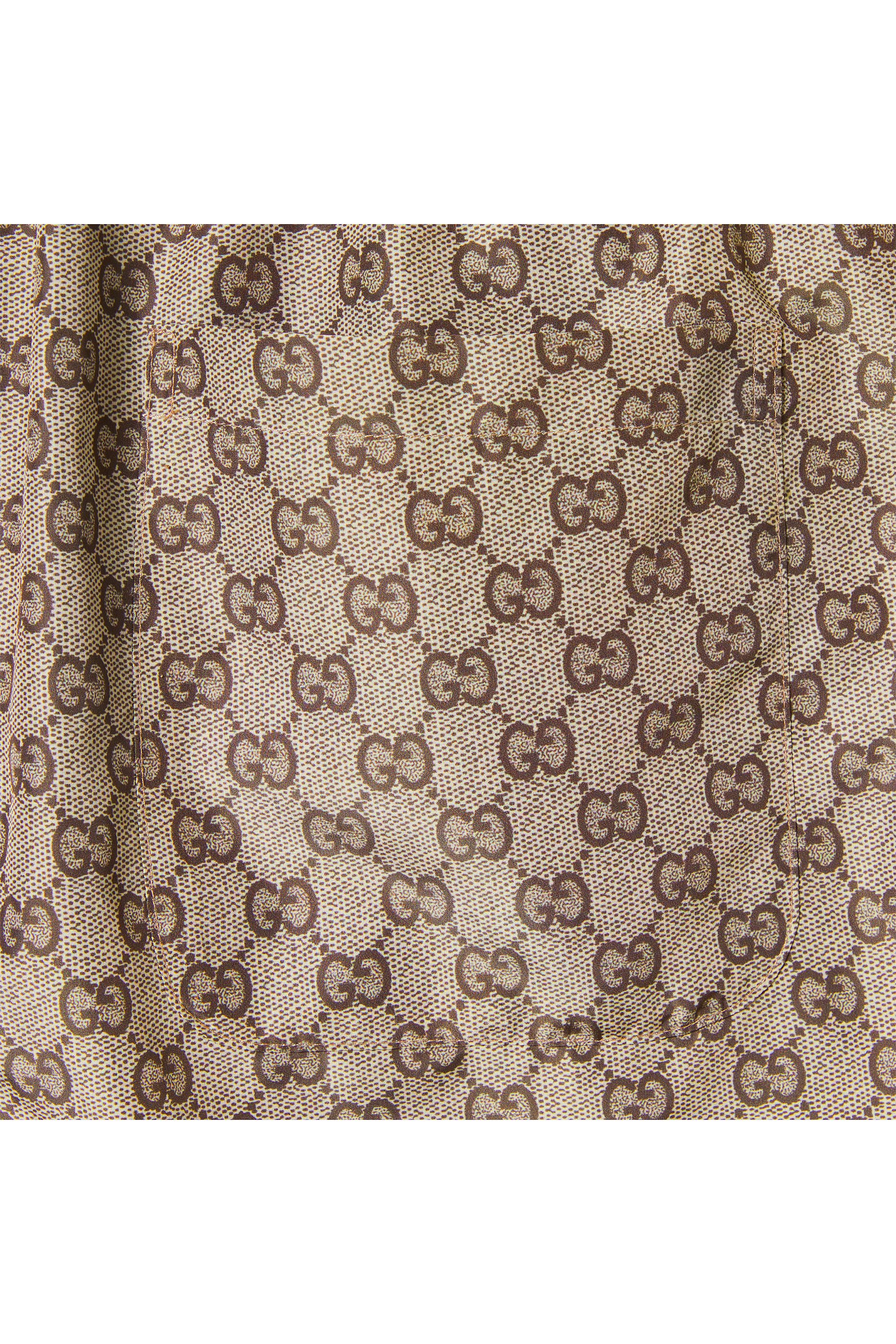 All-Over GG Print Nylon Swim Shorts