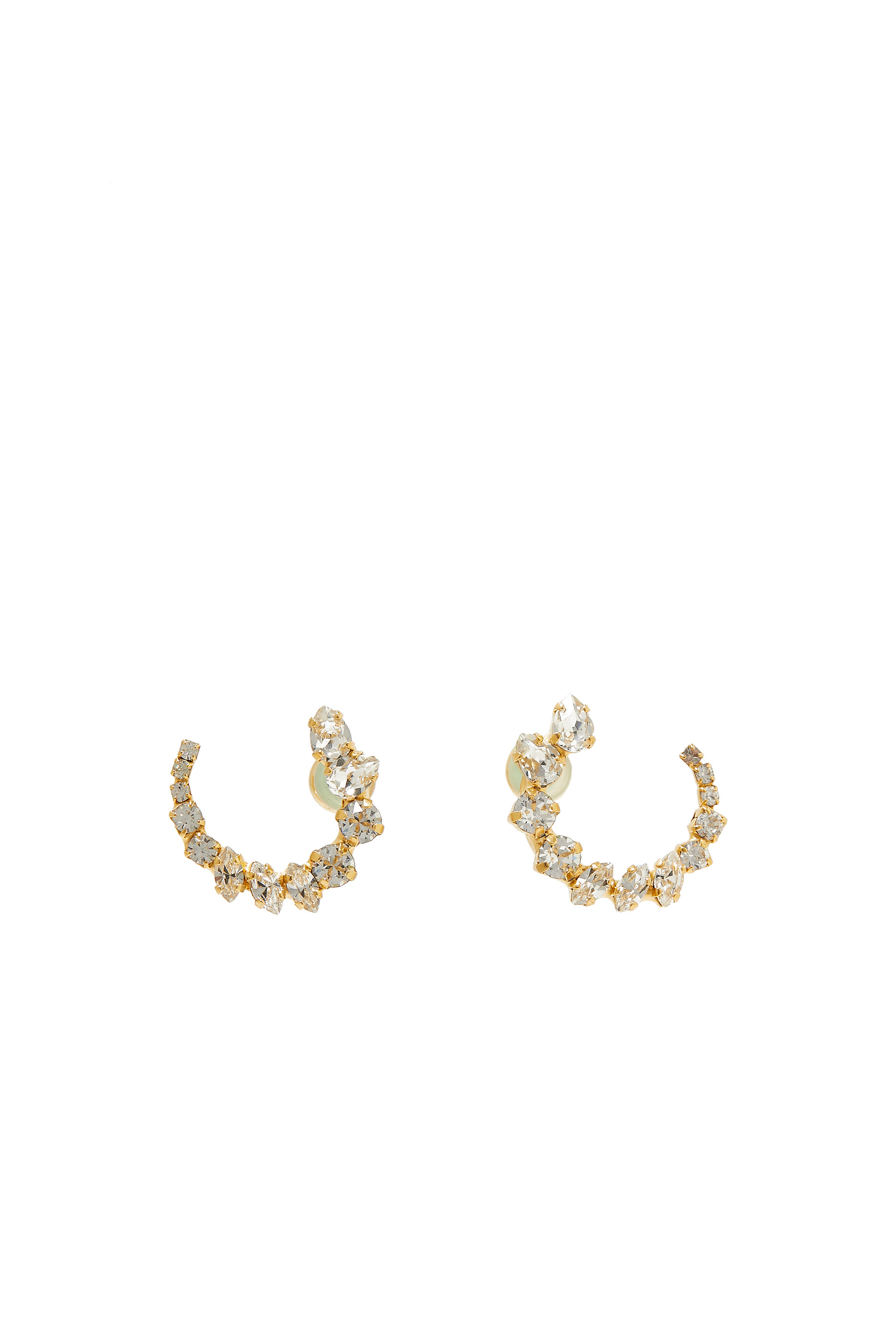 Mini Angie Earrings, 18k Gold-Plated Metal & Swarovski Crystals