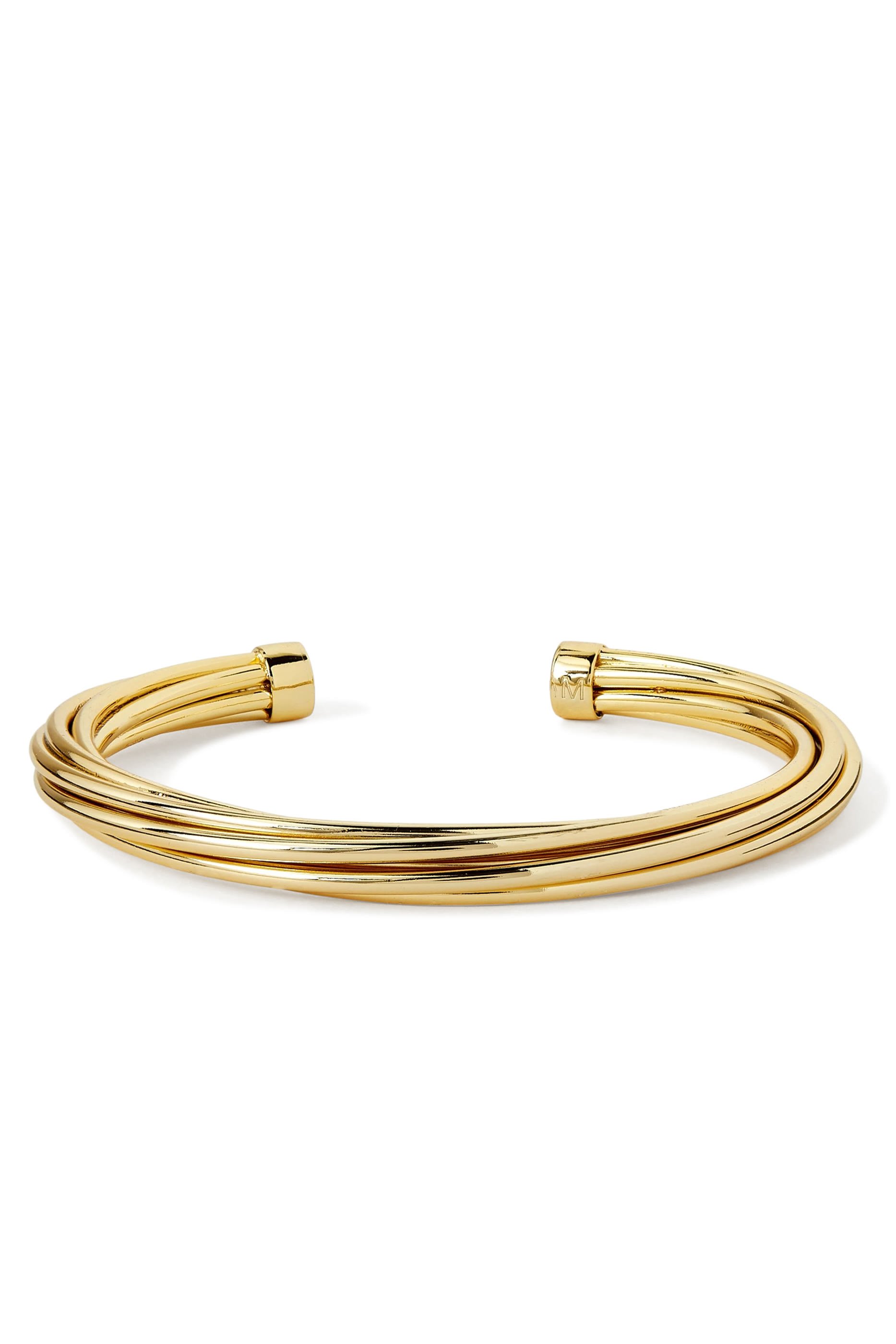 Cuff Bracelet, Gold-Plated Metal