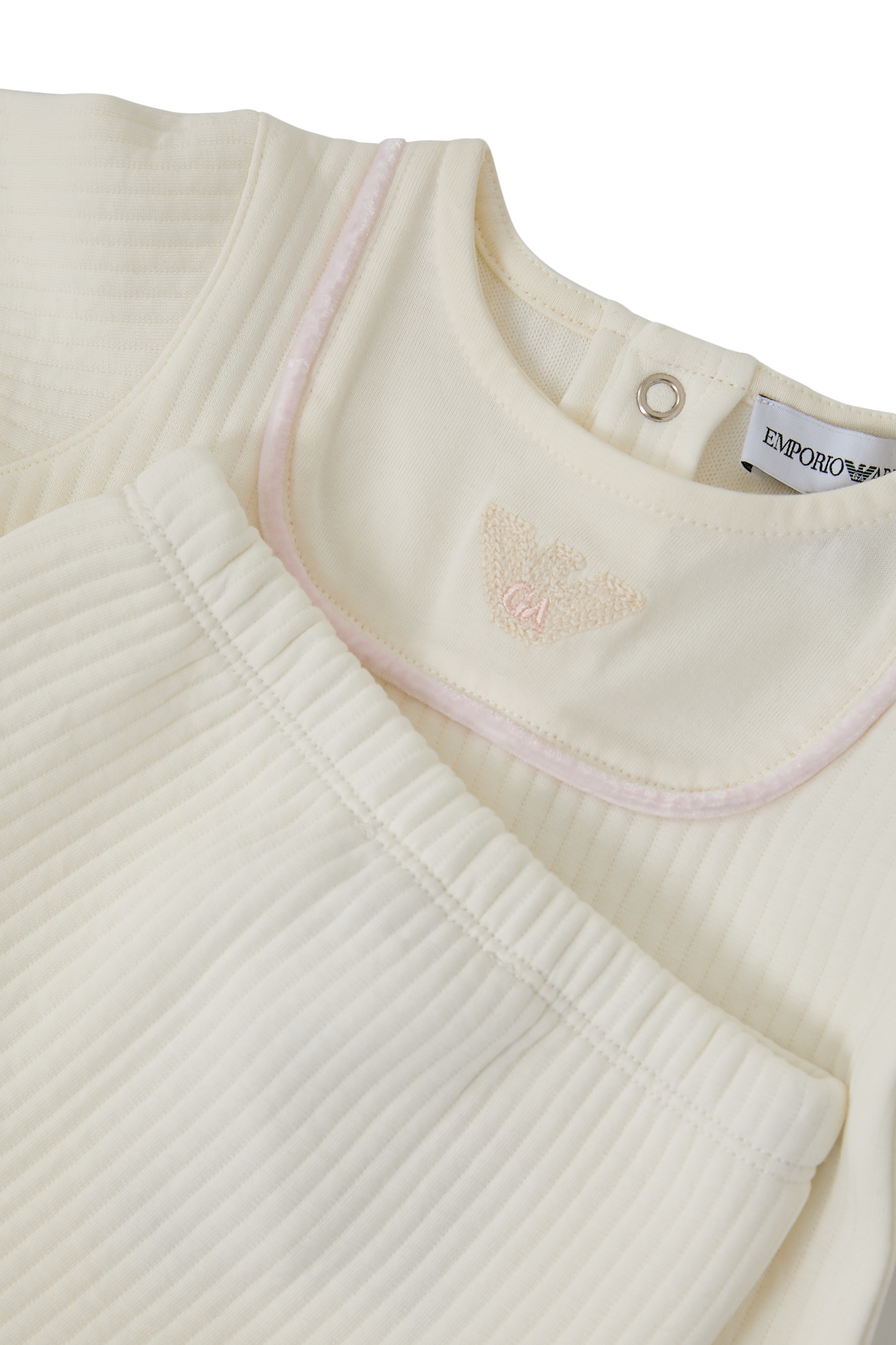 Kids 2-Piece Contrast Piping Set