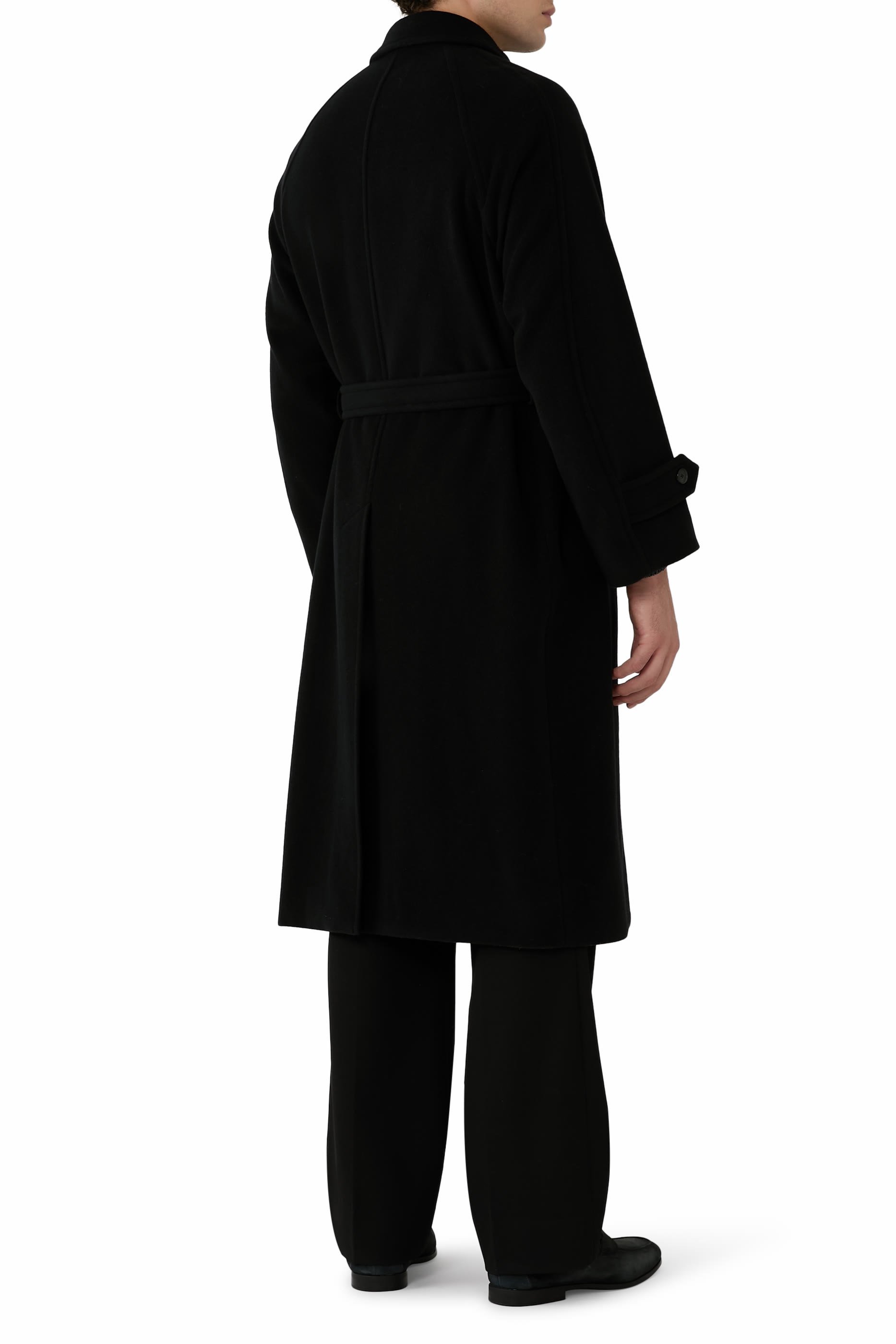 Super Fine Wool Mosser Soutien Collar Coat 