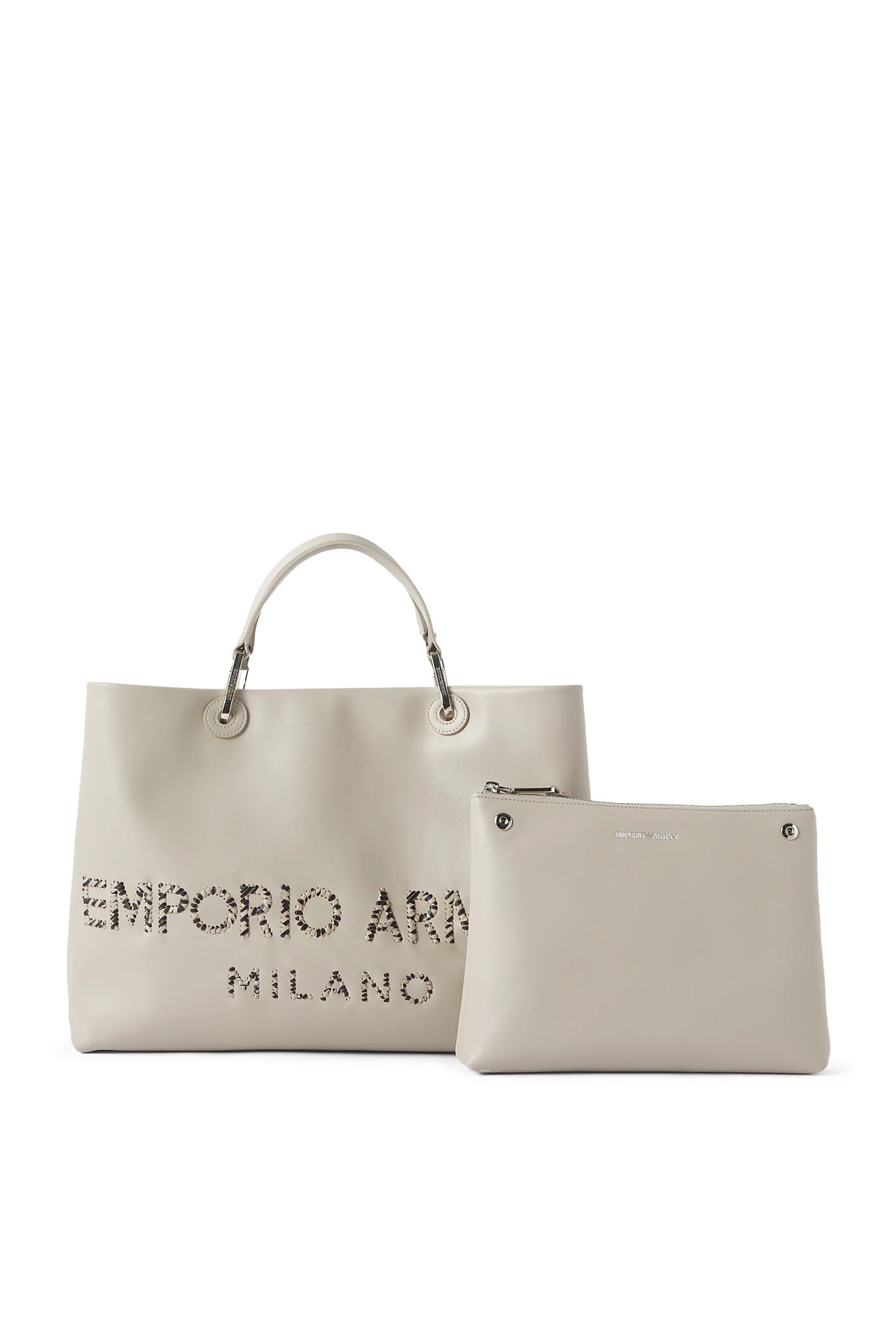 Logo Leather Tote Bag