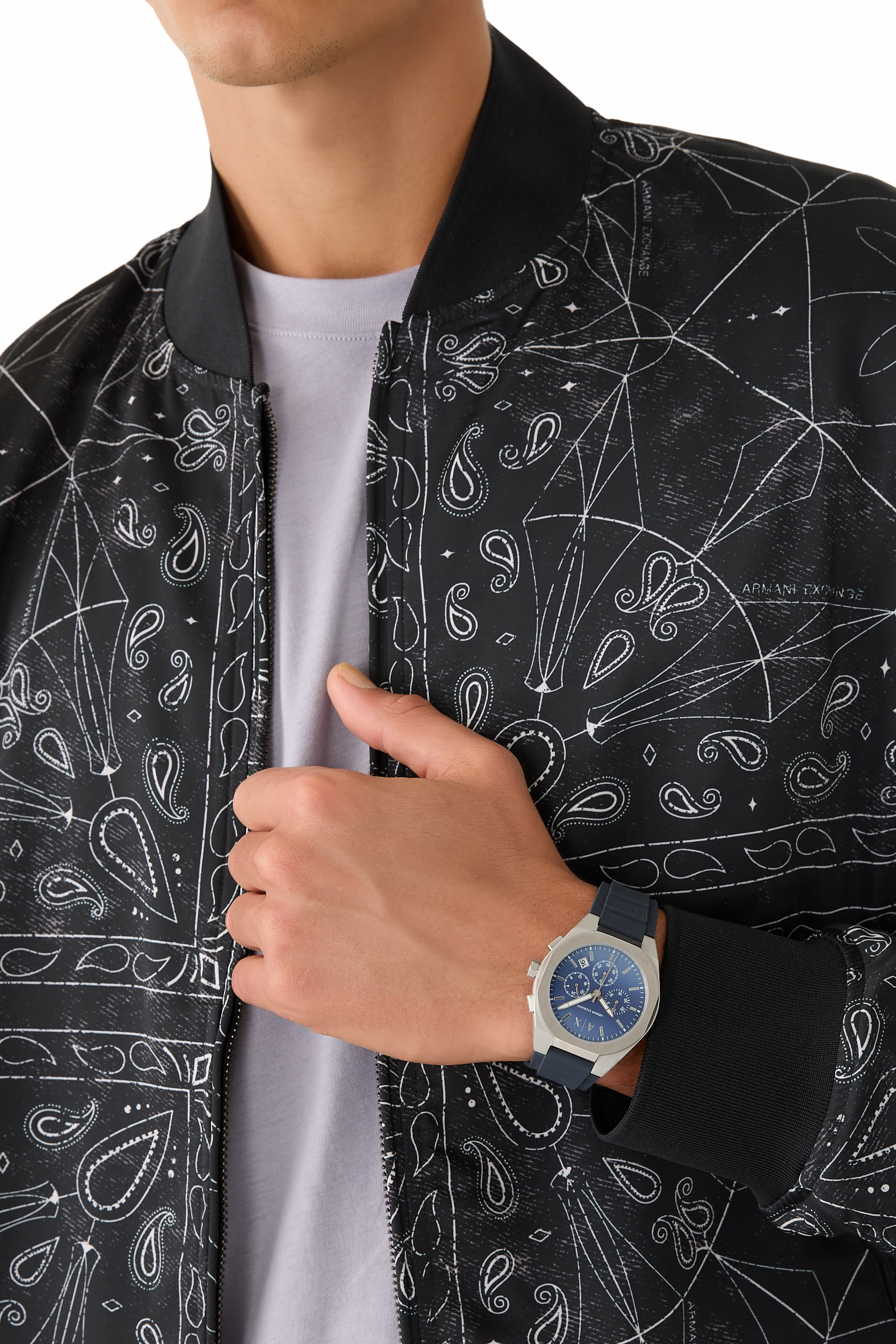 Chronograph Blue Silicone Watch