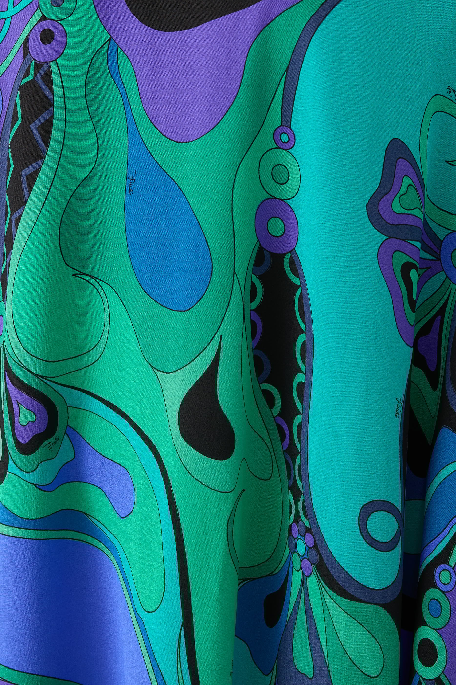 Orchidee Print Silk Kaftan