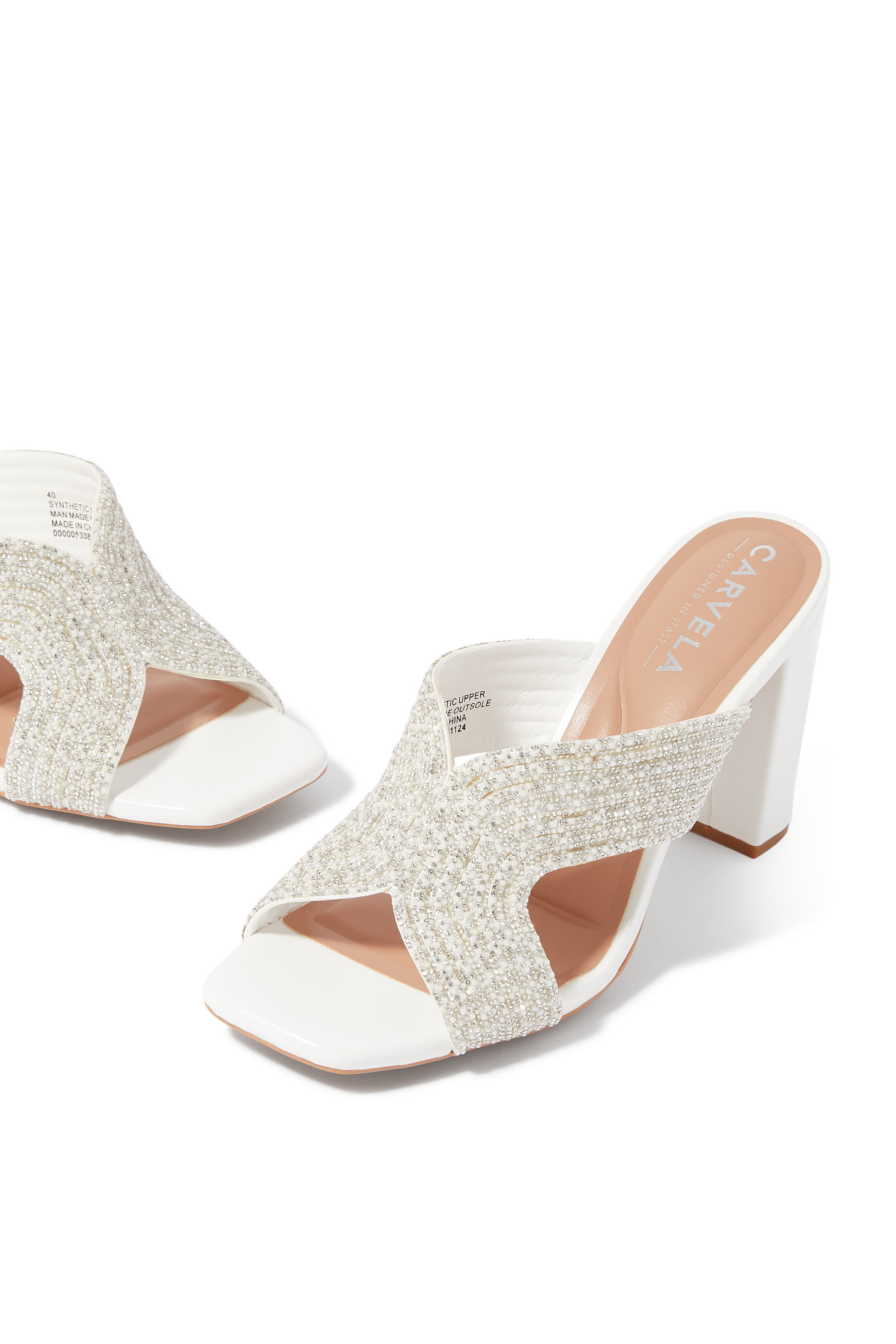 Carvela 60 Paparazzi Pearl Block Heels