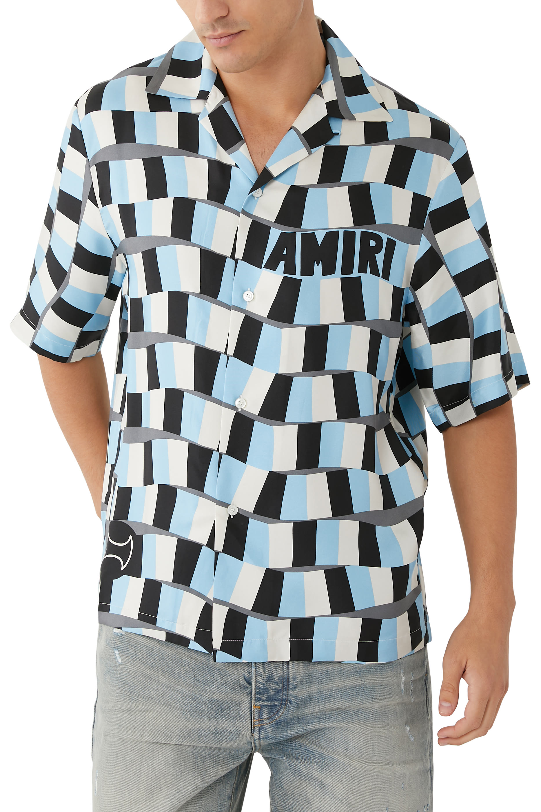 Snake Checker Bowling Shirt