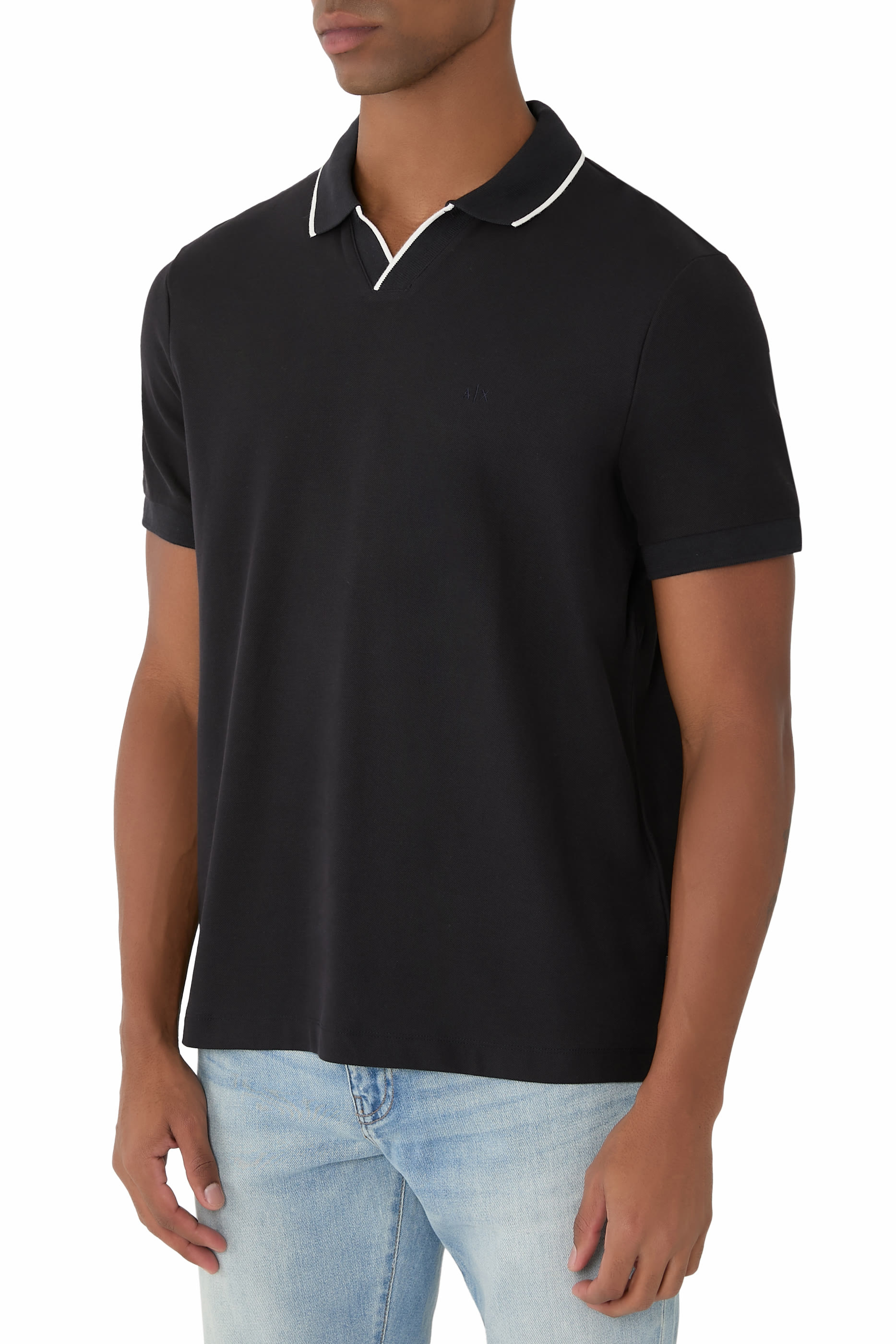 Contrasting Profiles Polo Shirt