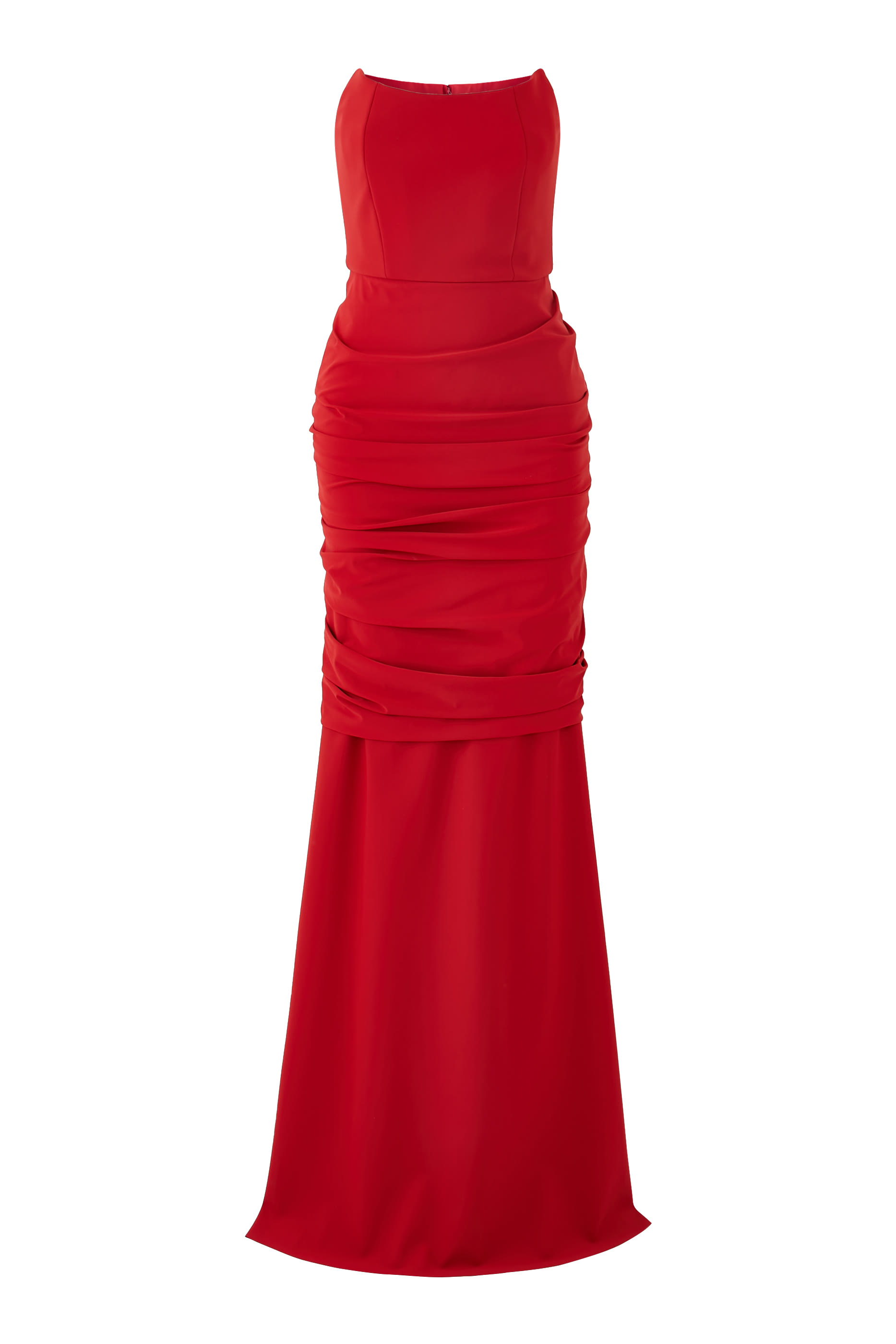 Uheri Ruched Strapless Gown
