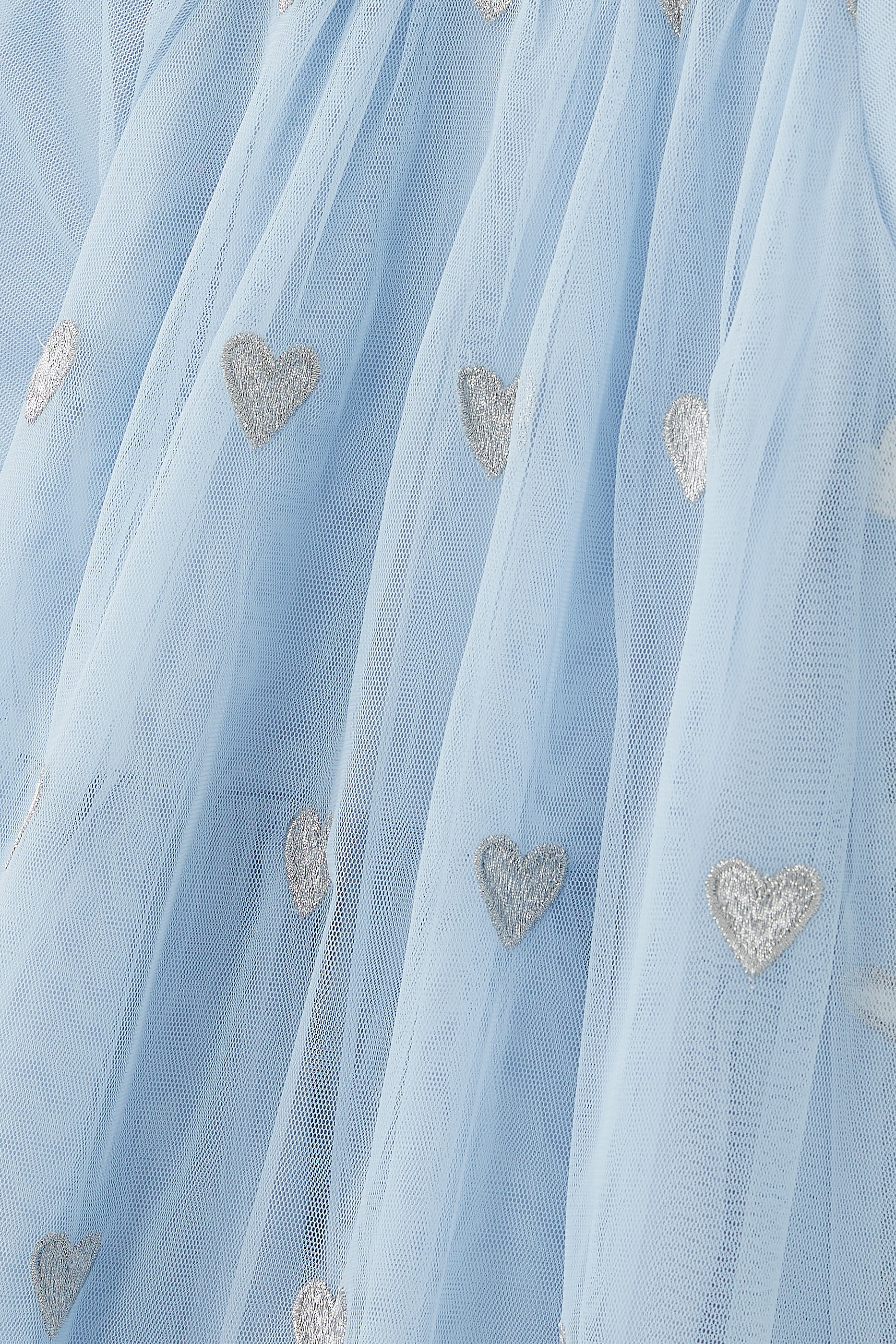 Kids Tulle Dress with Heart Embellishments.