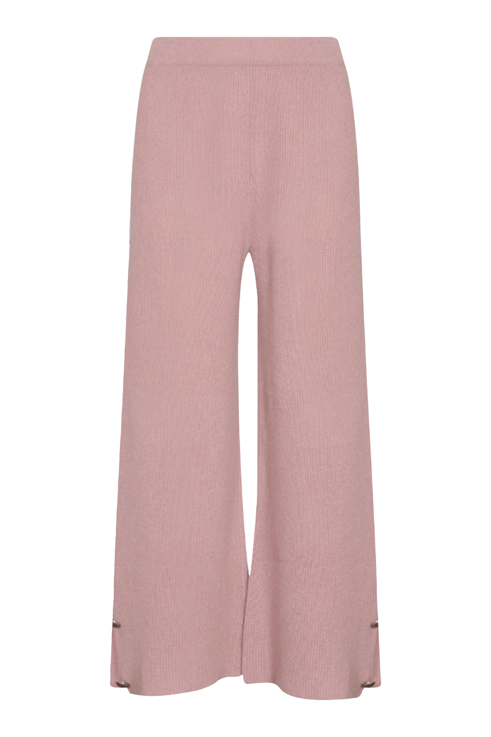 Cropped Pants with Button Detail