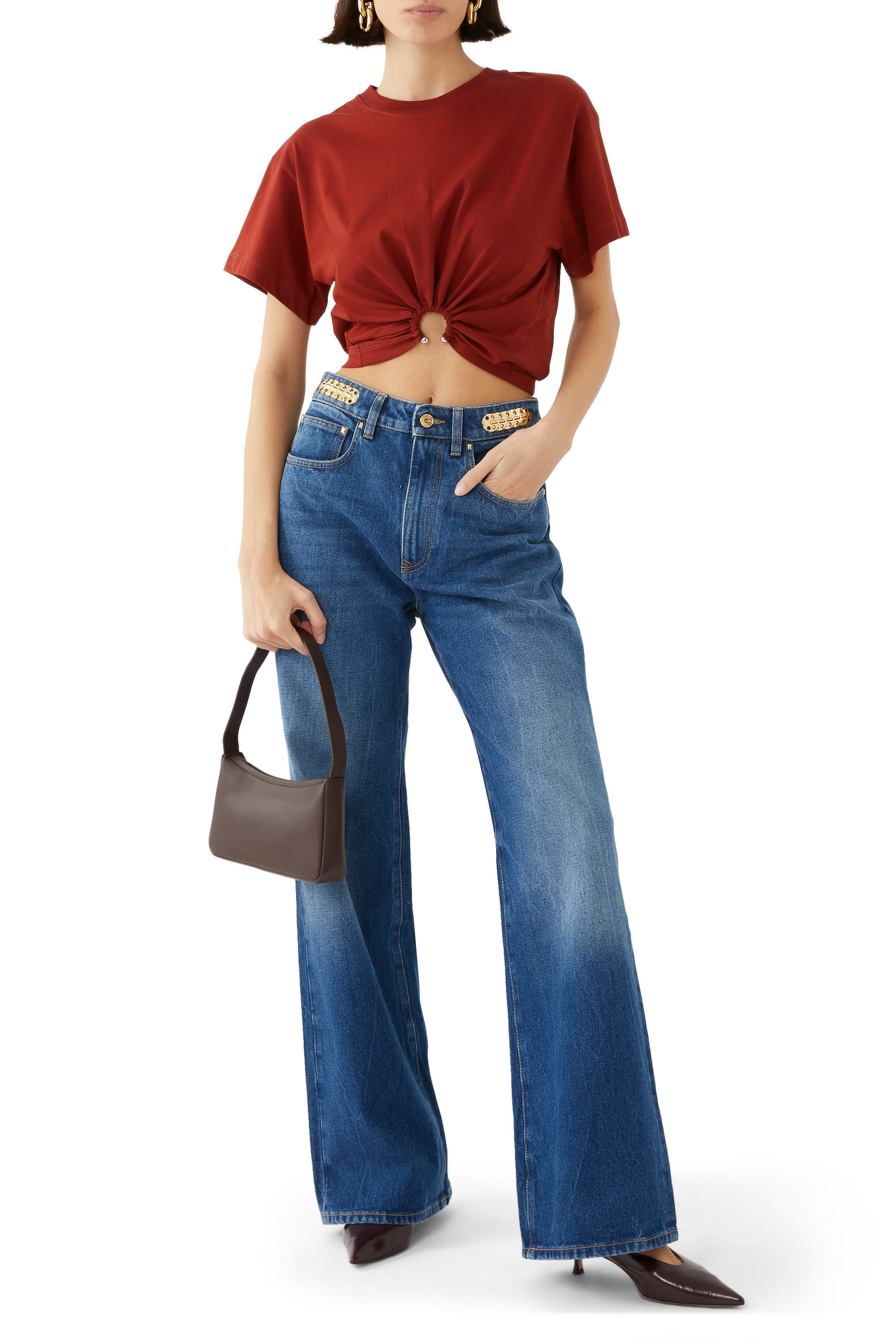 Straight-Cut Denim Jeans