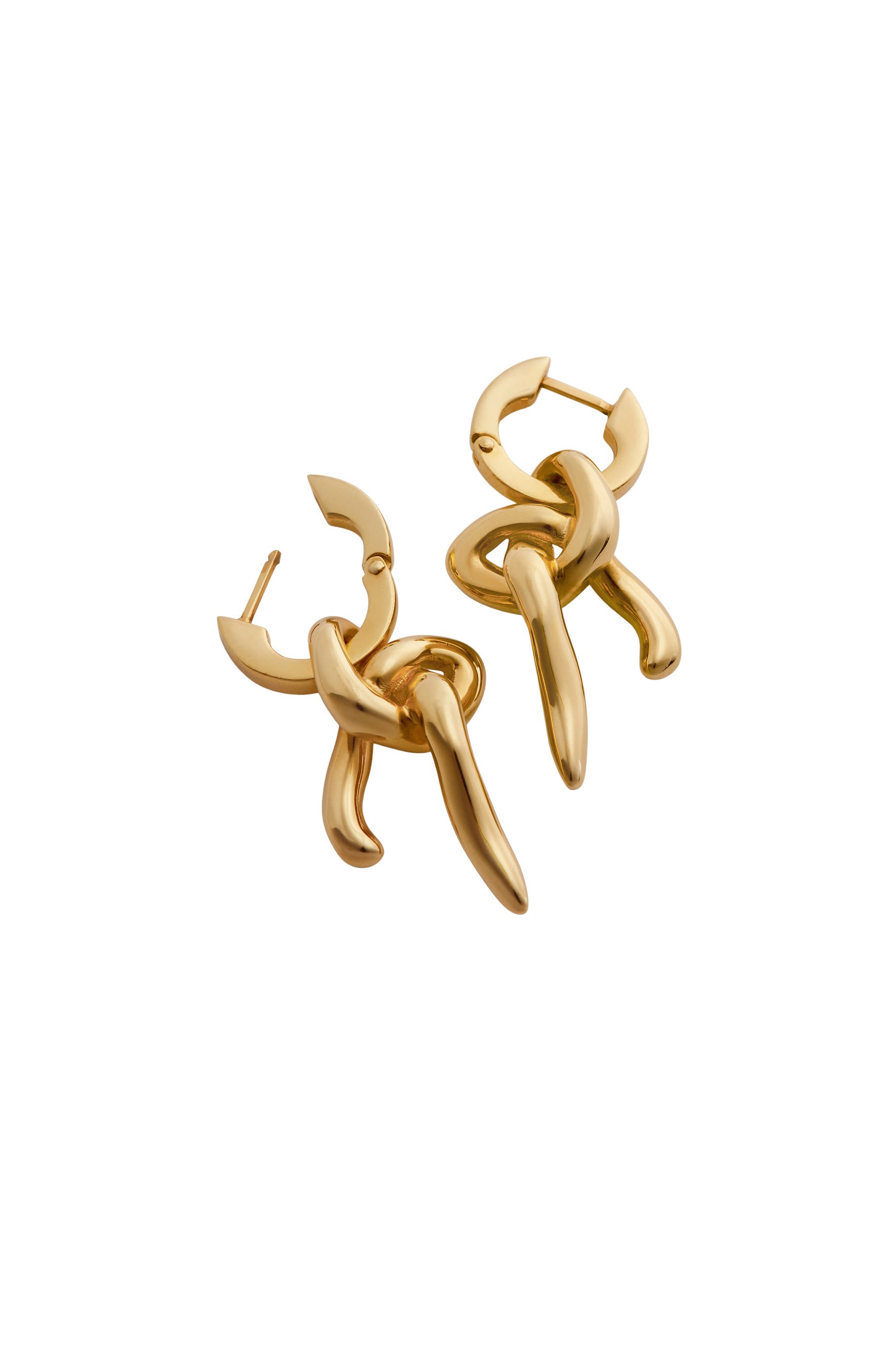  Knot Earrings, 18k Gold-Finish Sterling Silver