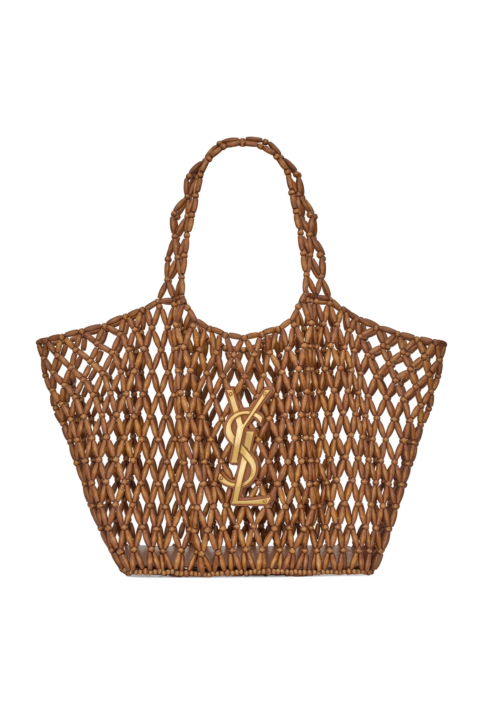 Icare Medium Bag in Wood Beads 