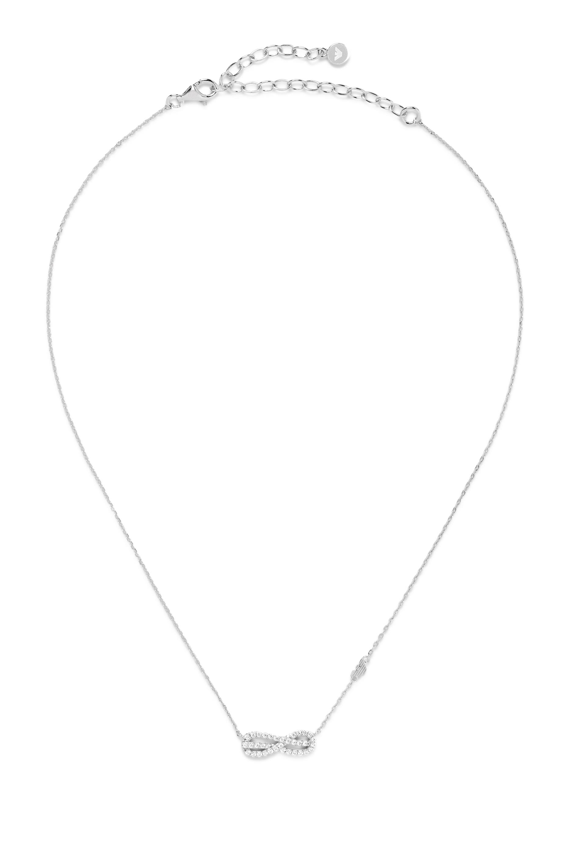 Station Necklace, Silver & Cubic Zirconia