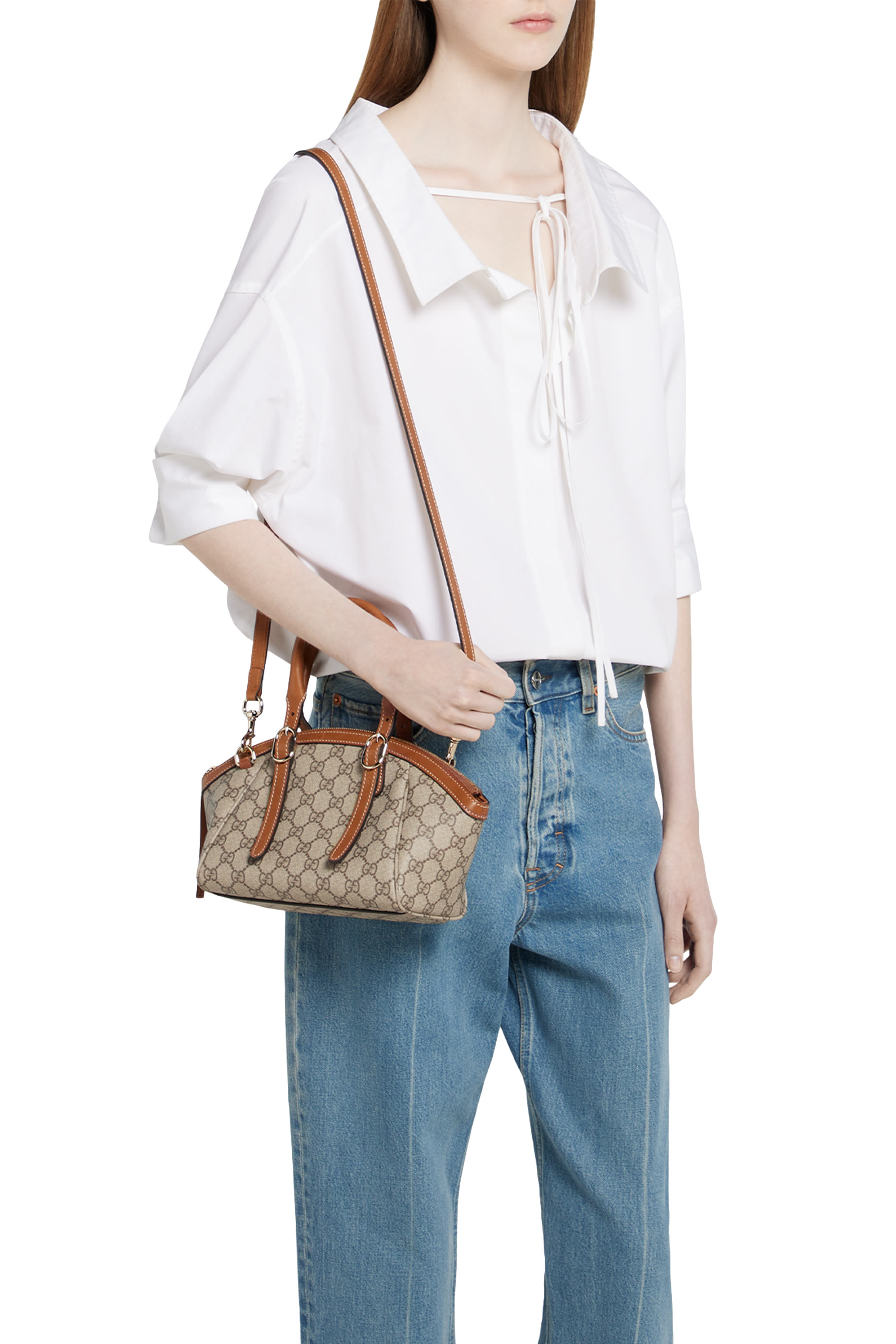  GG Emblem Small Top Handle Bag