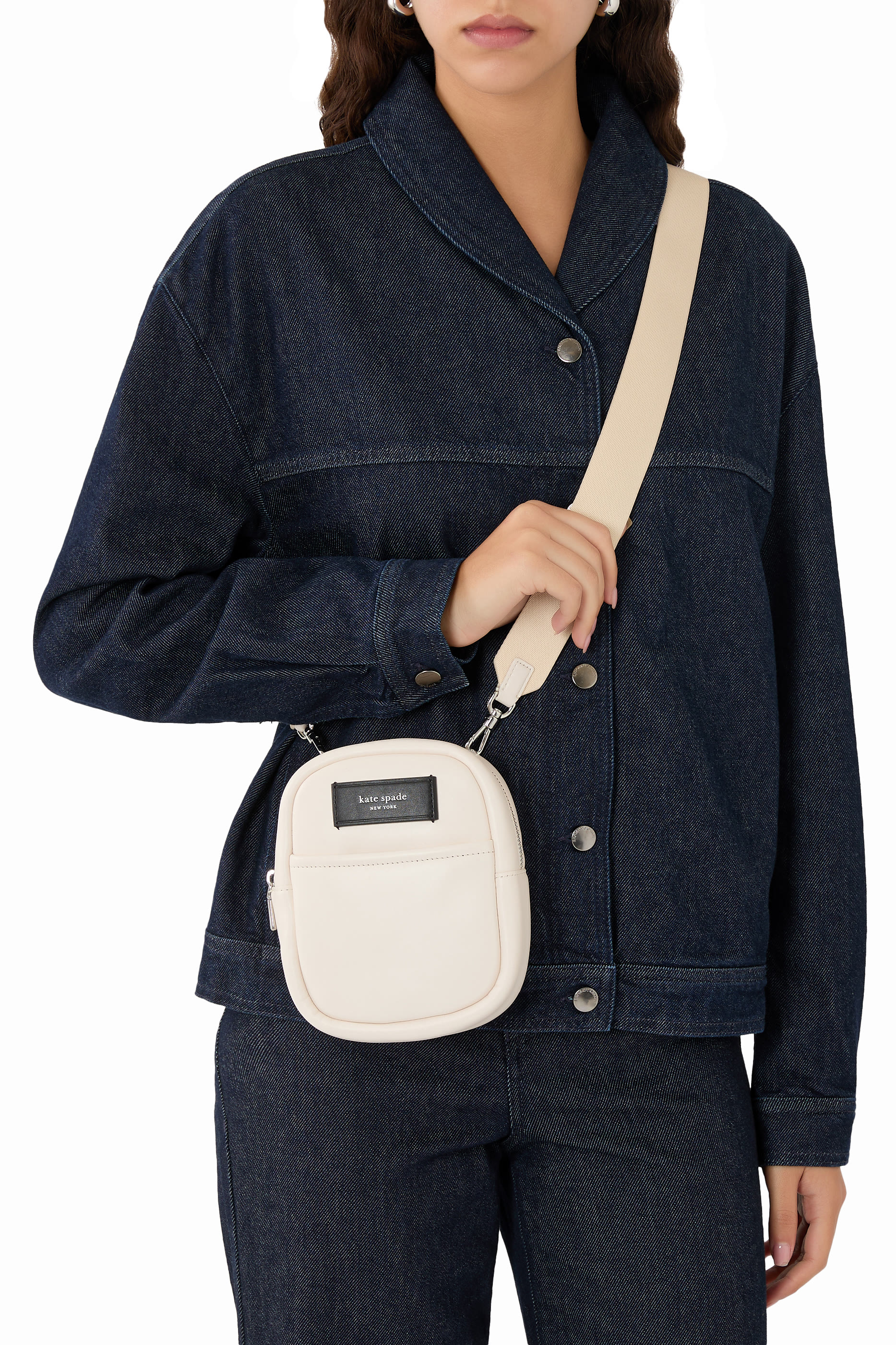 Label Small Convertible Crossbody Bag