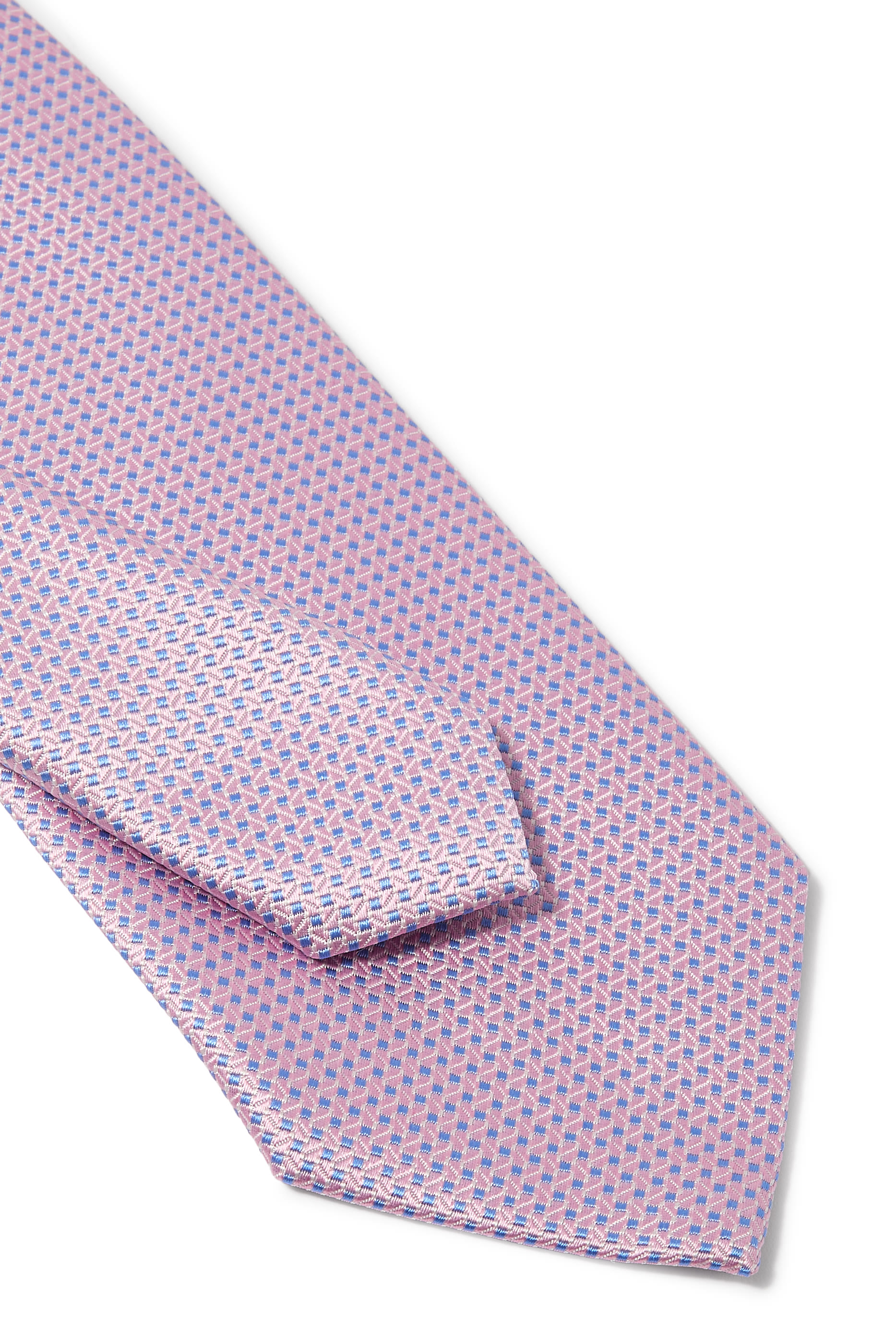 Geometric Woven Silk Tie