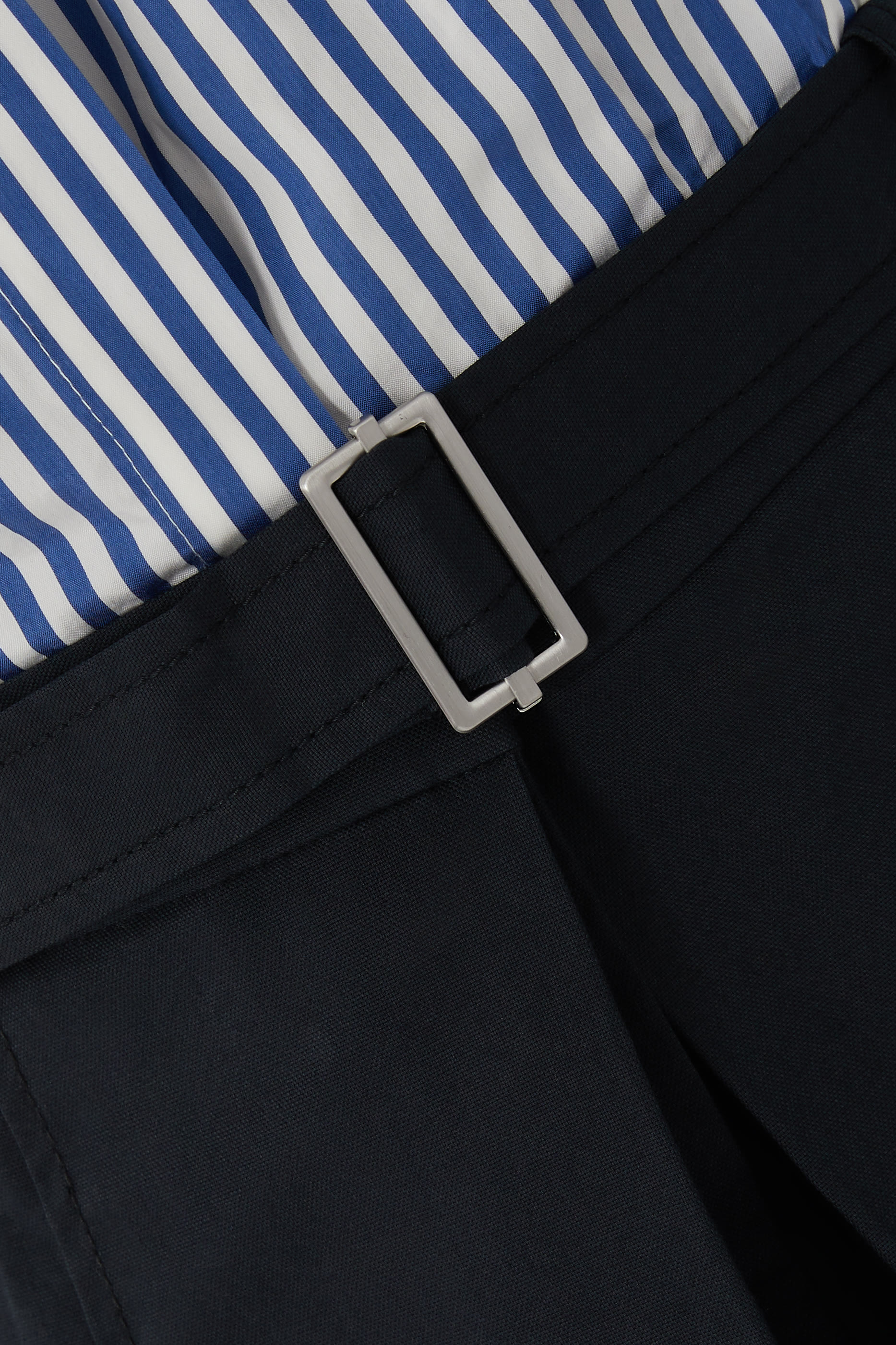 Shirt Combo Dress with Pleated Skirt