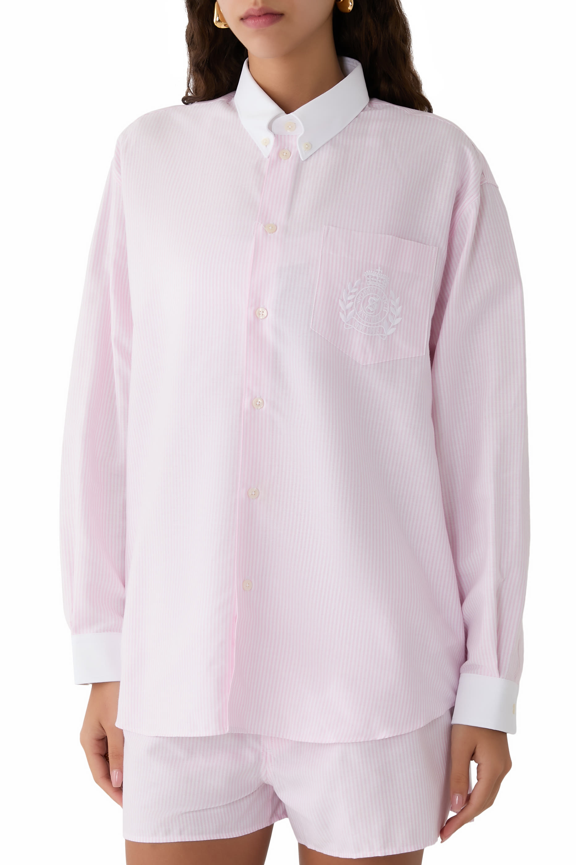 H&W Crest Oversized Oxford Shirt