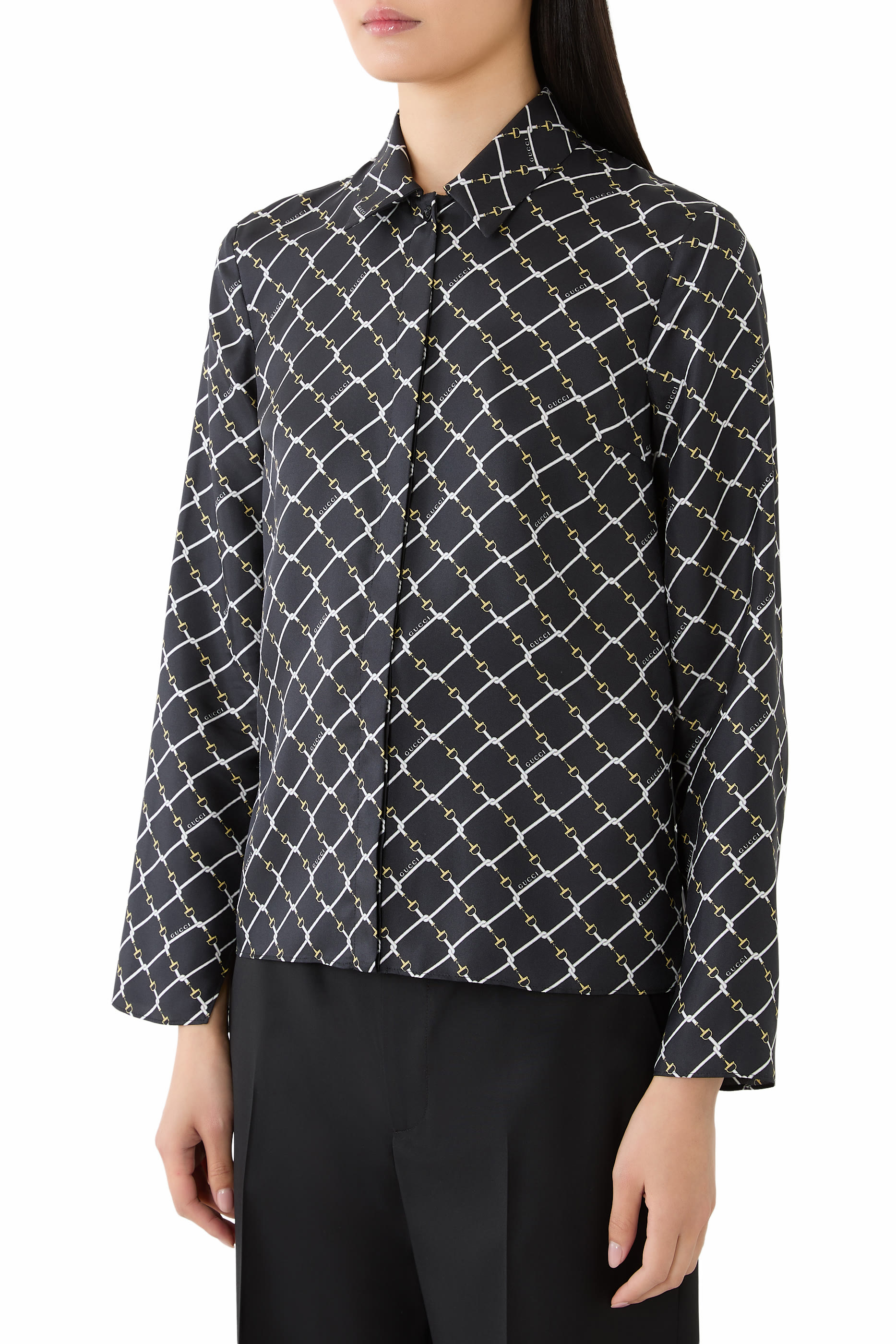 Printed Silk Twill Shirt 