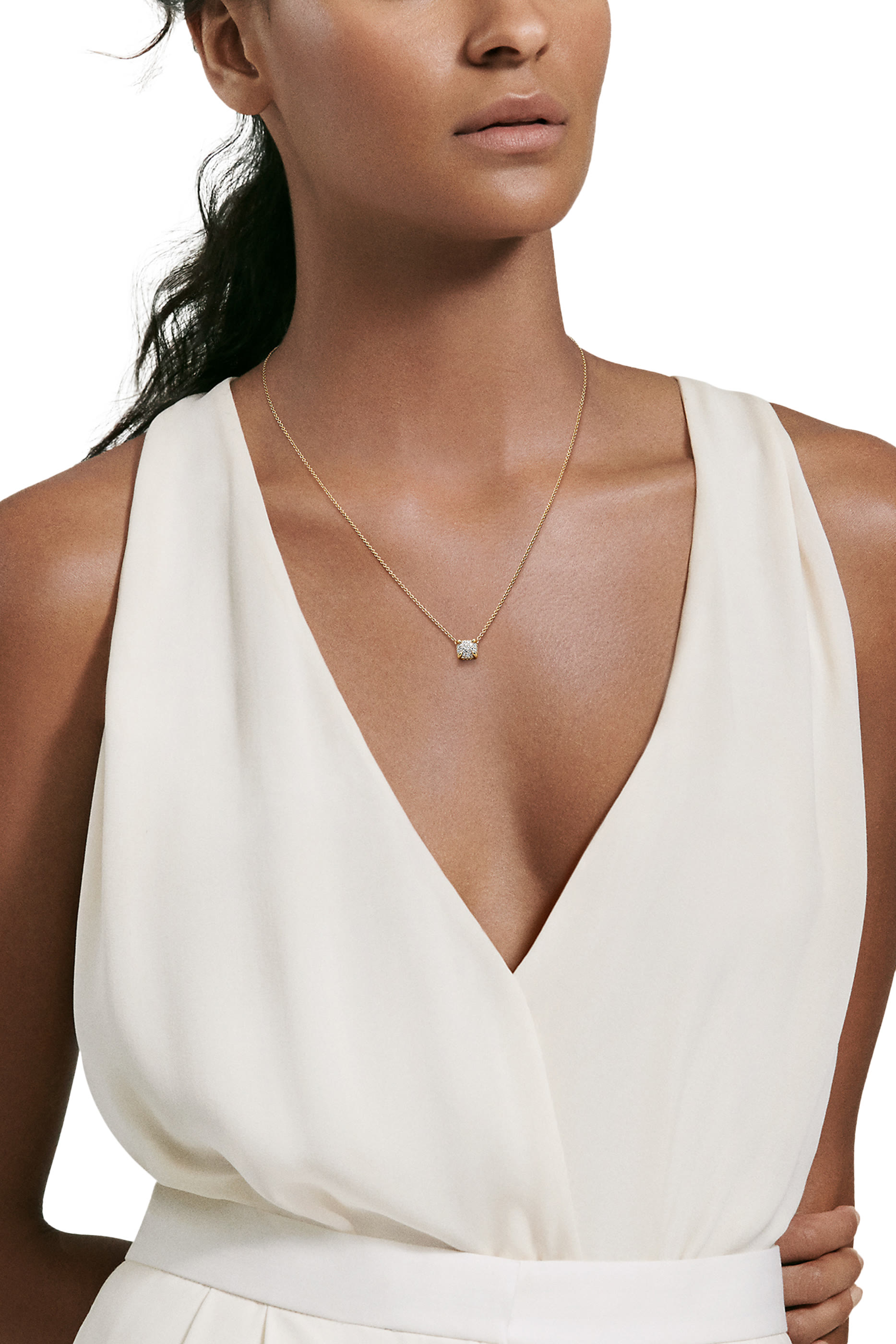 Petite Chatelaine Pendant, 18k Gold & Diamond