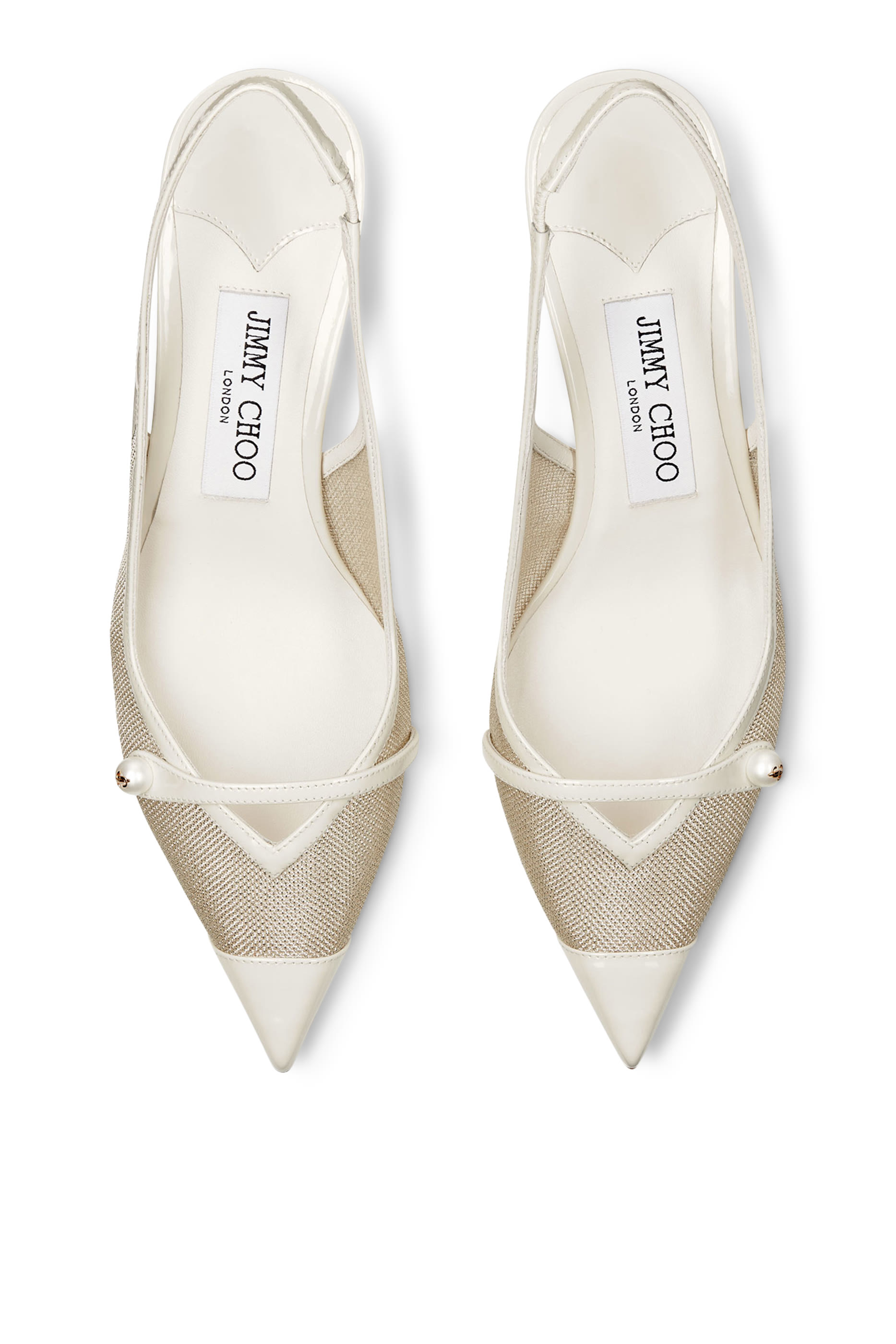 Amita 45 Mesh Slingback Pumps