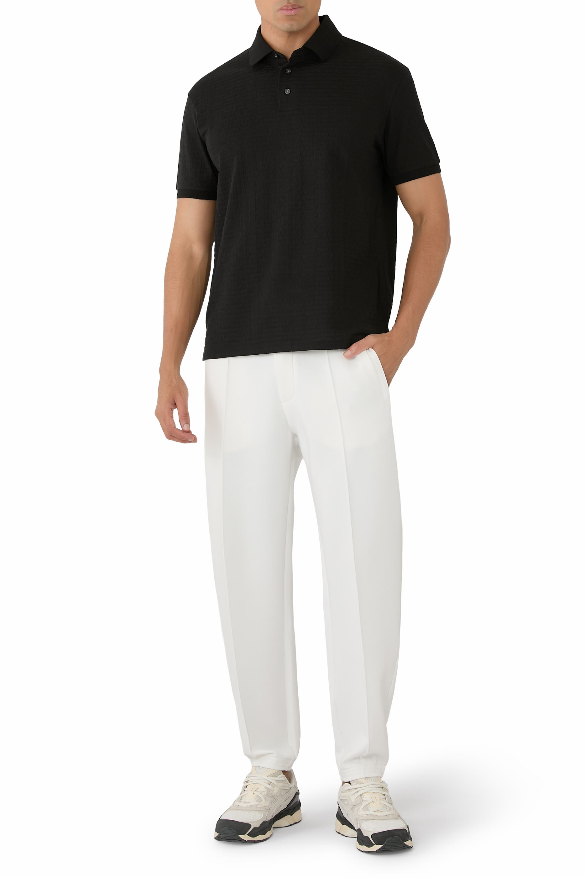 Micro EA Text Logo Polo Shirt