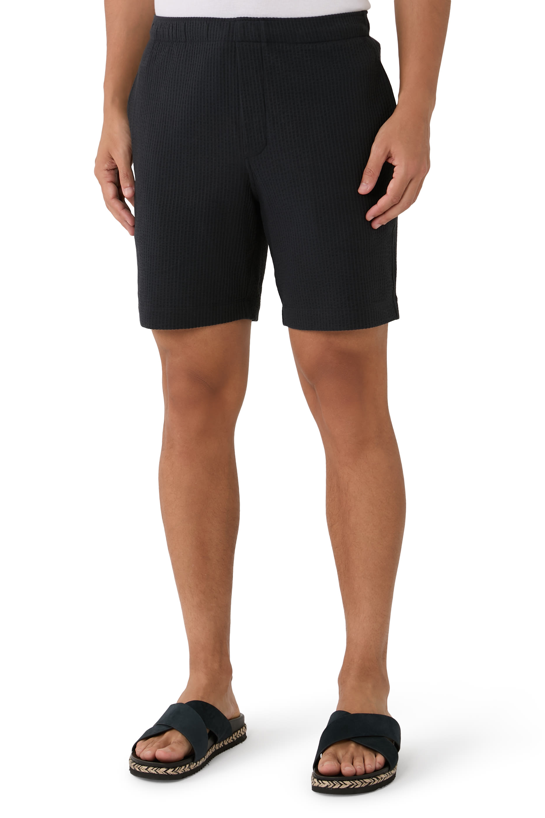 Seersucker Knit Shorts