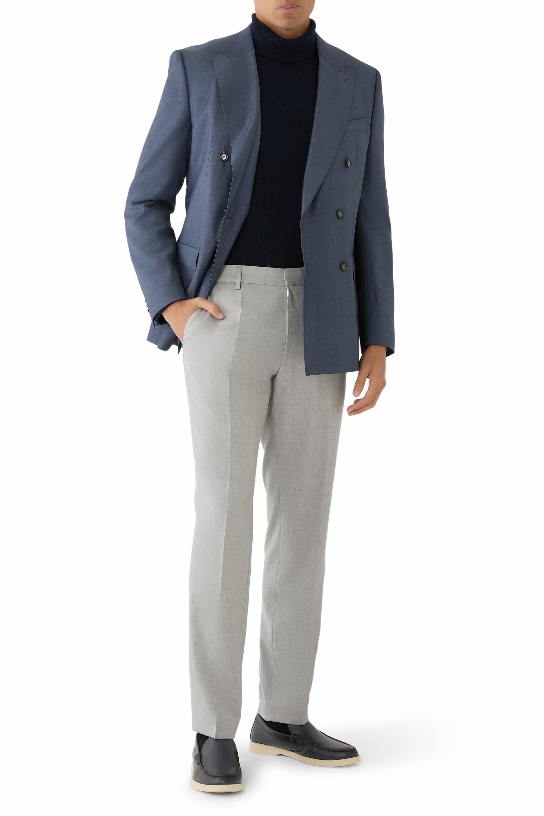 Slim-Fit Trousers in Virgin-Wool Serge 