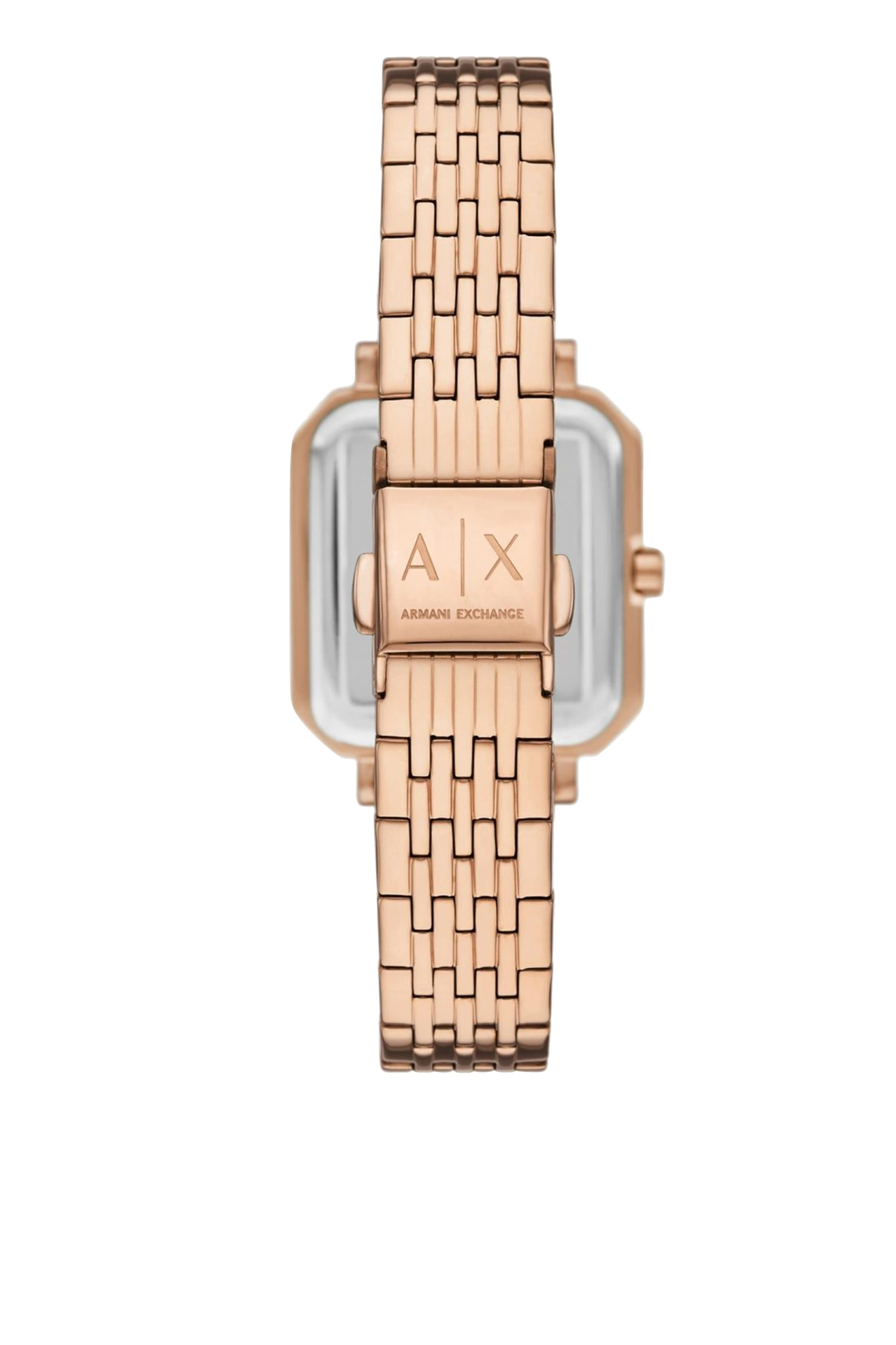 Three-Hand Rose Gold-Tone Stainless Steel Watch