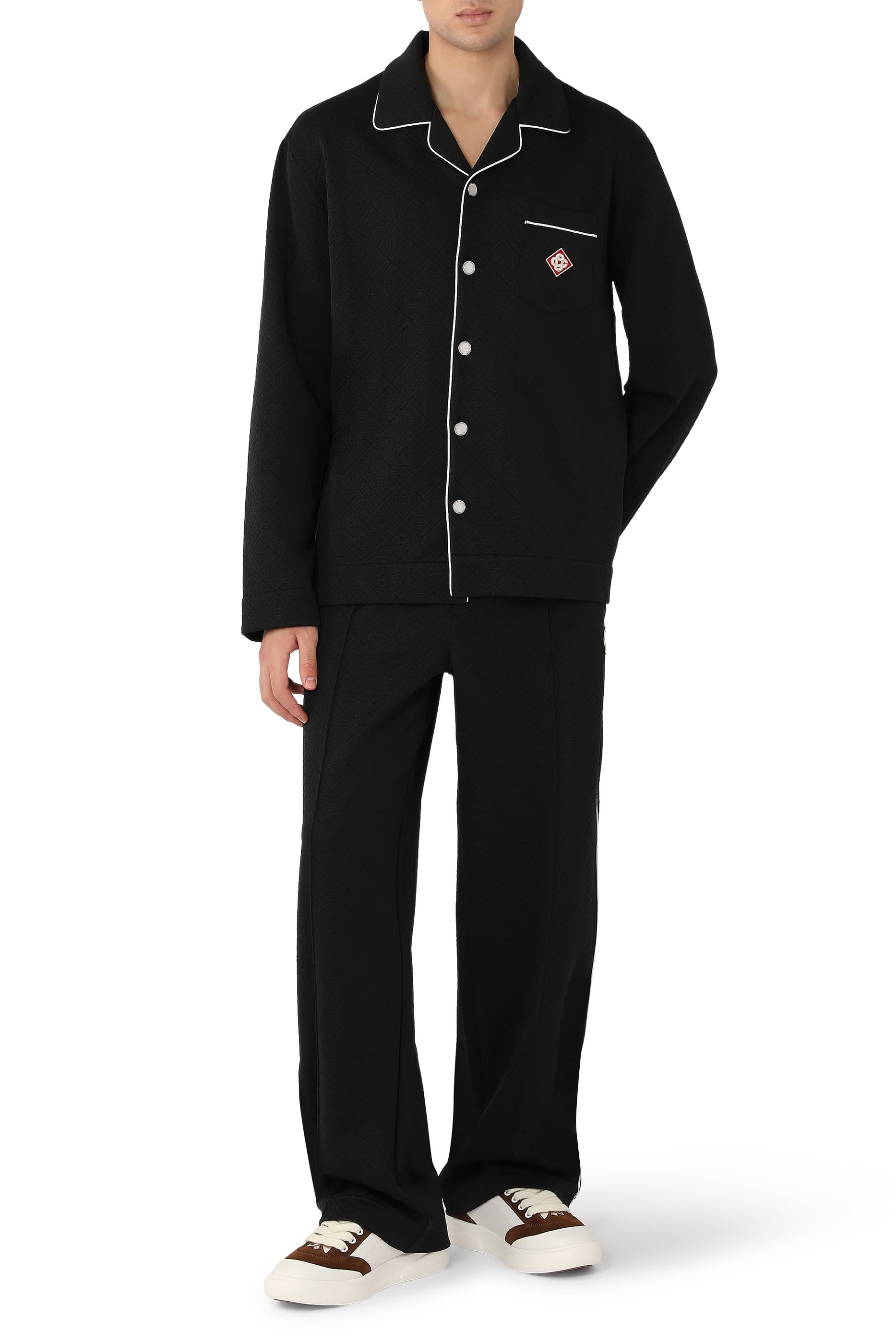 Raised Monogram Long Sleeve Shirt 