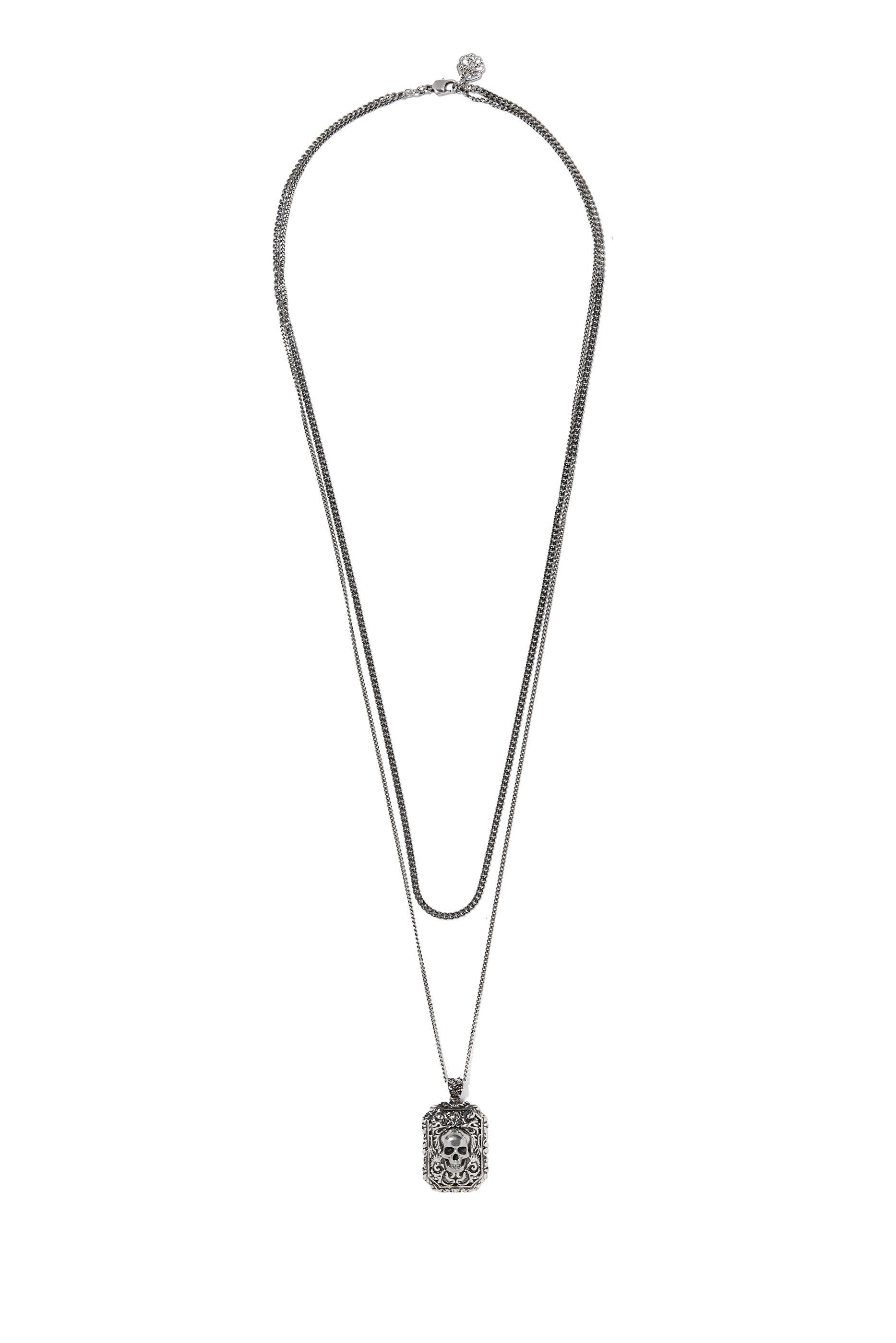 Engraved Skull Necklace