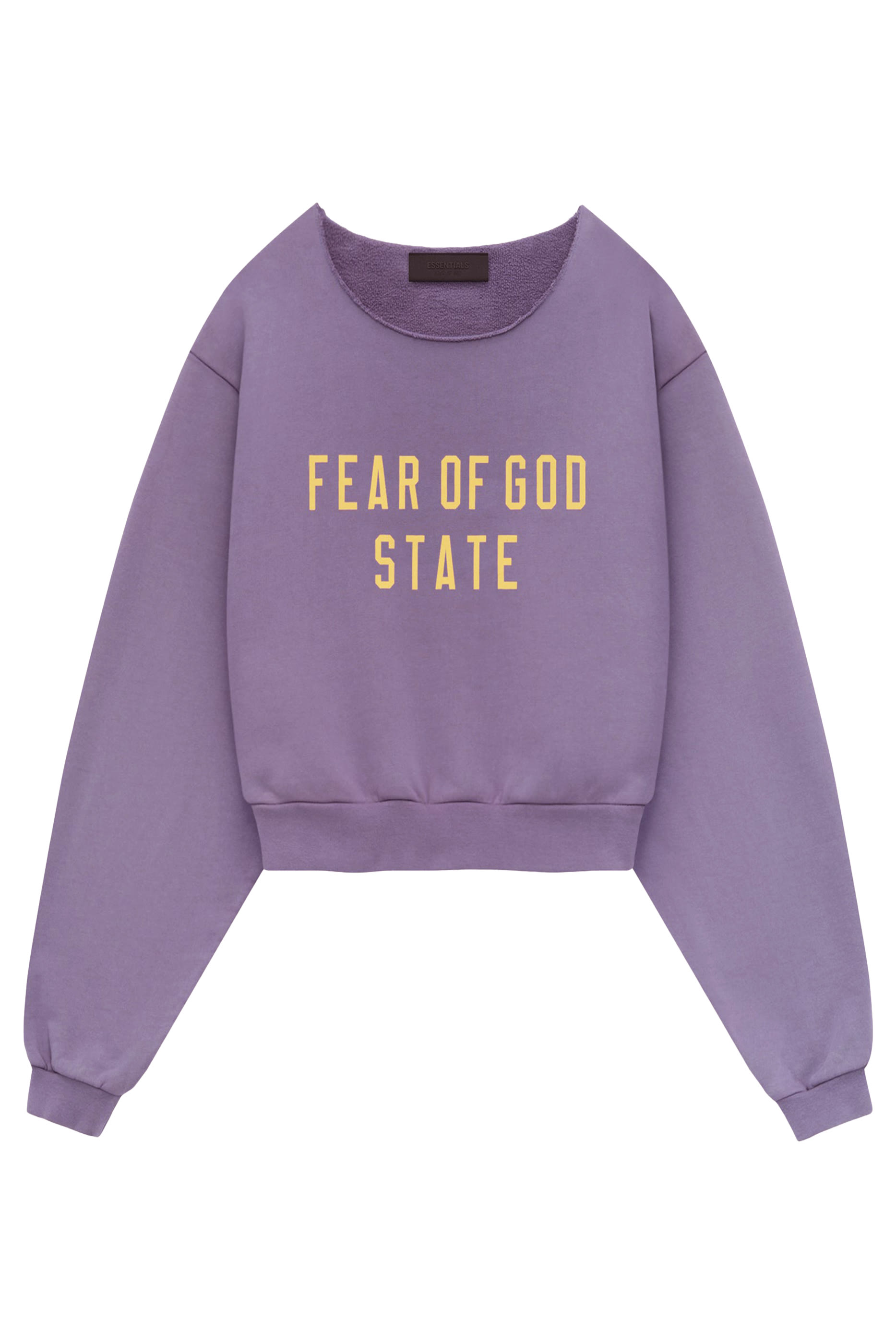 Heavy Fleece Raw Cropped Crewneck