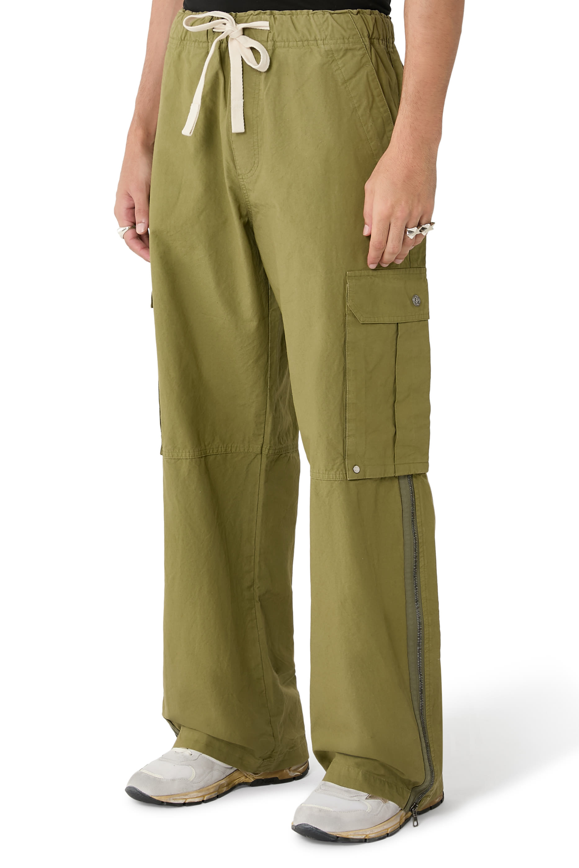 Curved Logo Cargo Pants