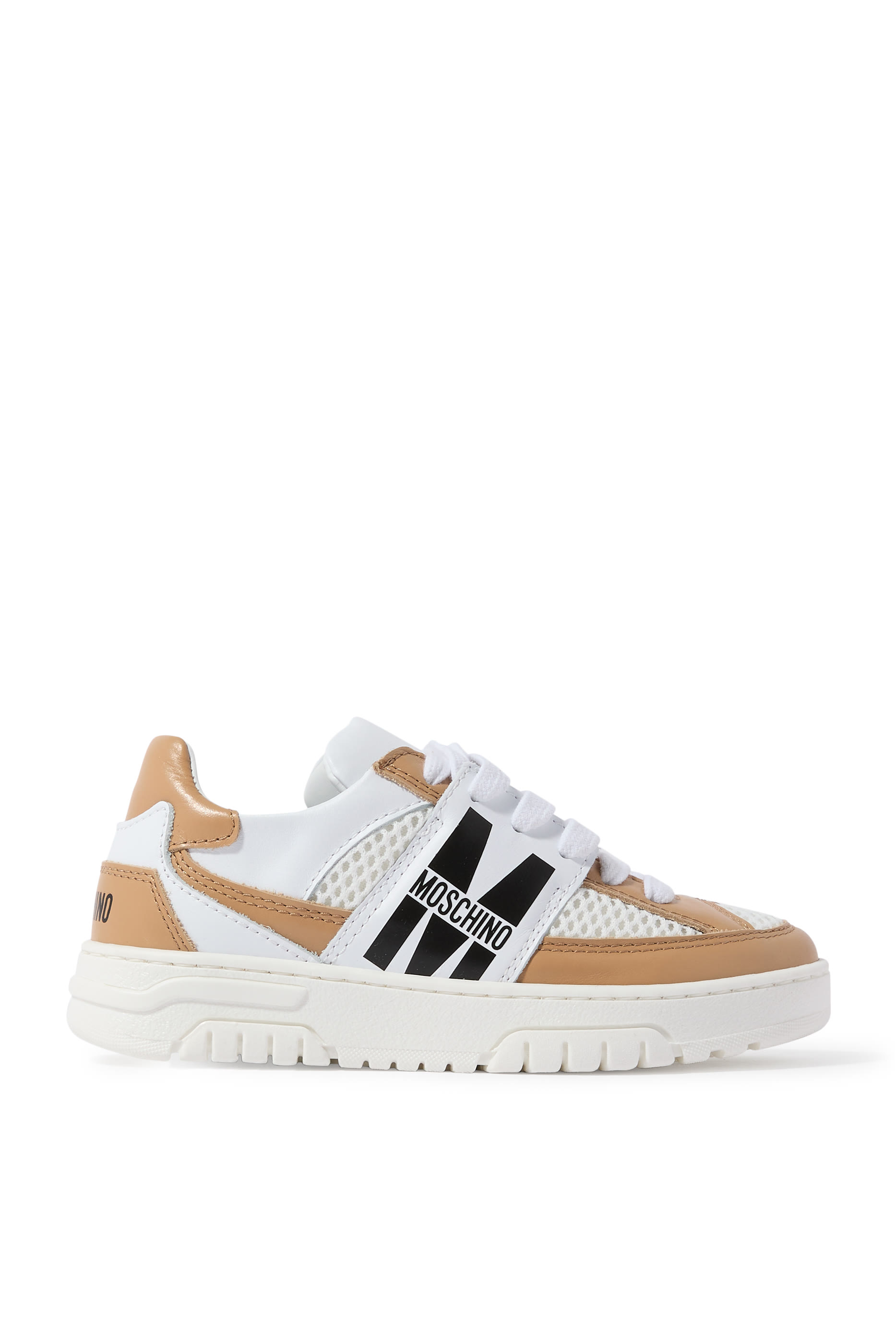 Kids Logo Leather Low-Top Sneakers