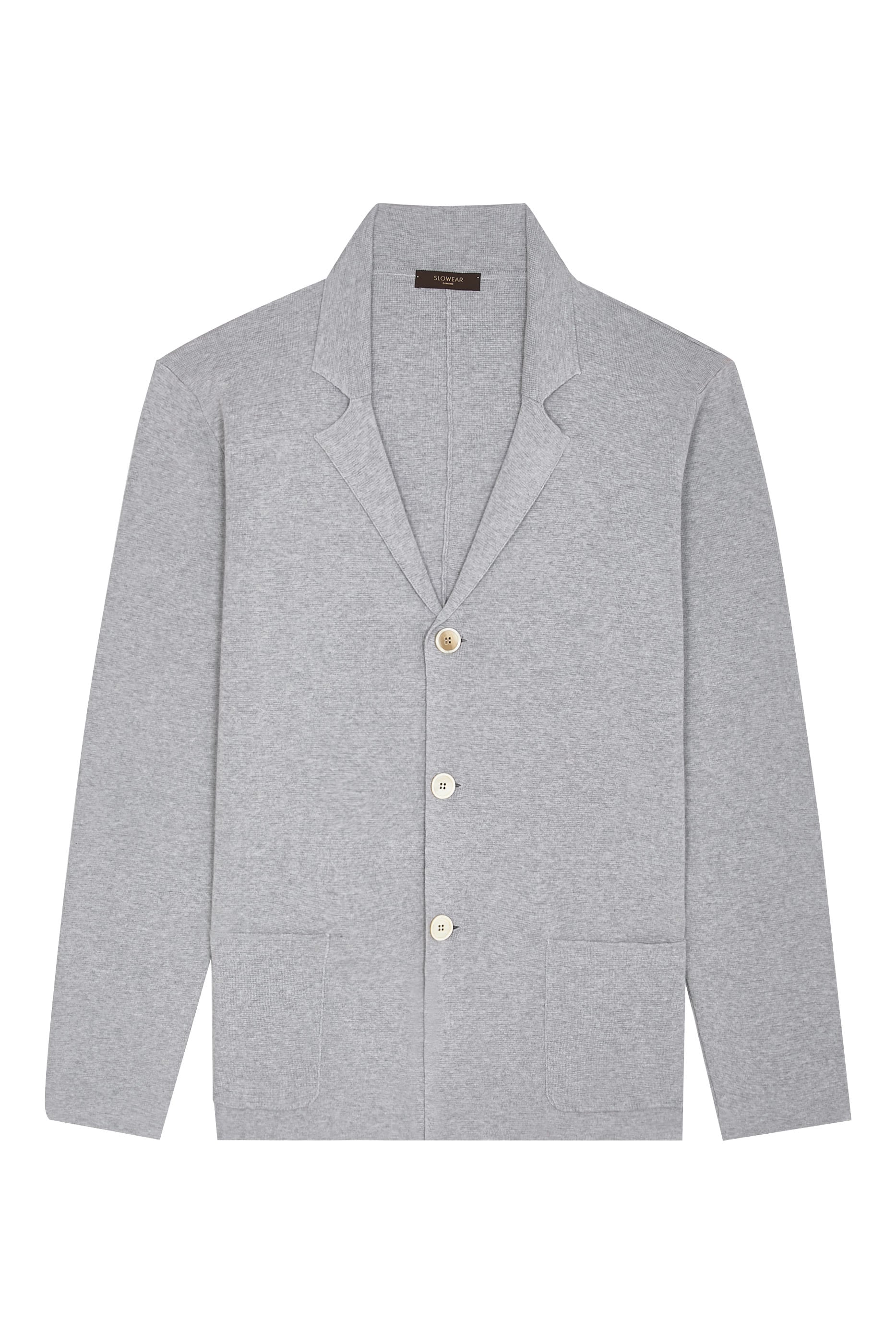Slim Fit M&eacute;lange Effect Cotton Jacket
