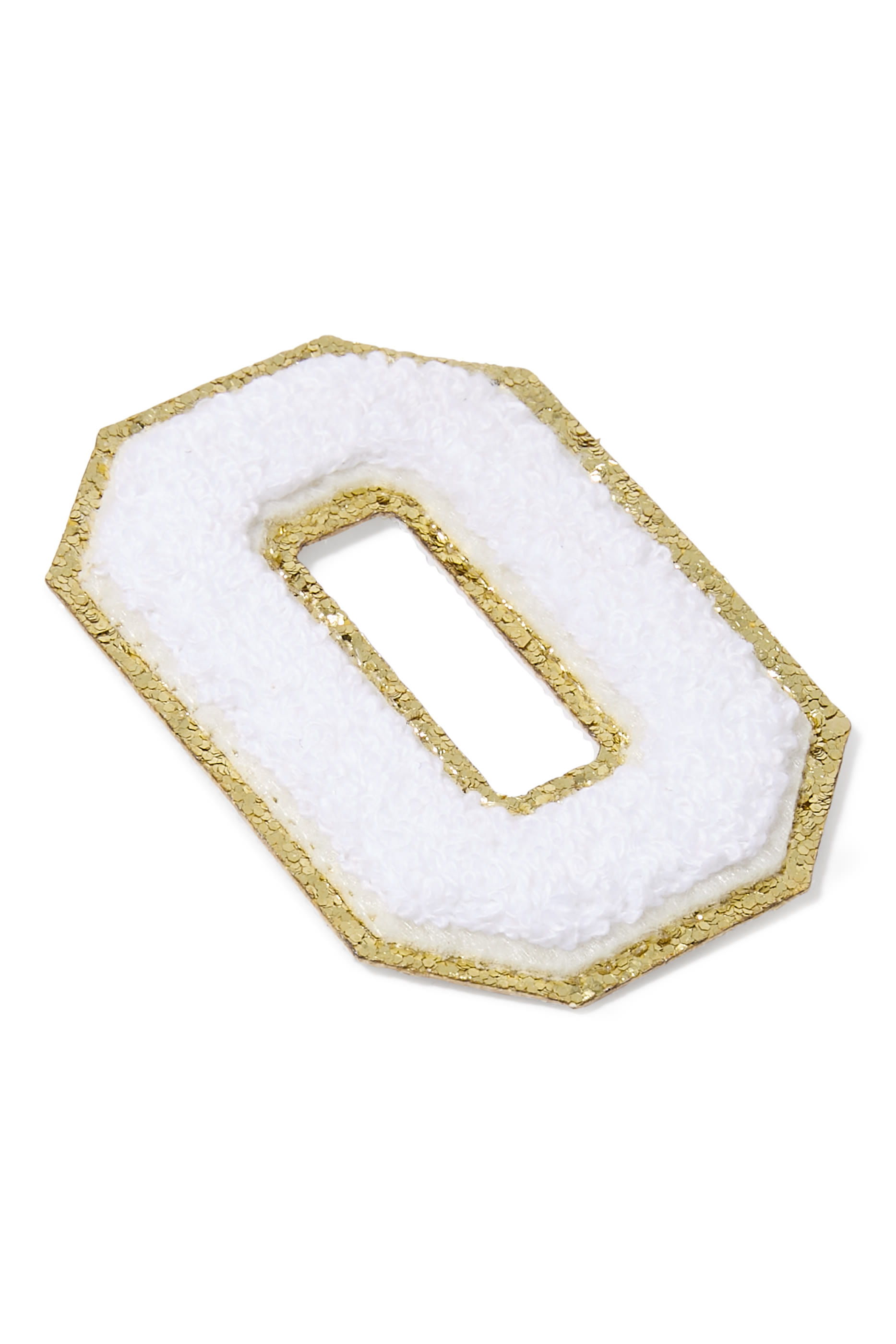 Kids Chenille Sparkle Letter 'O' Patch