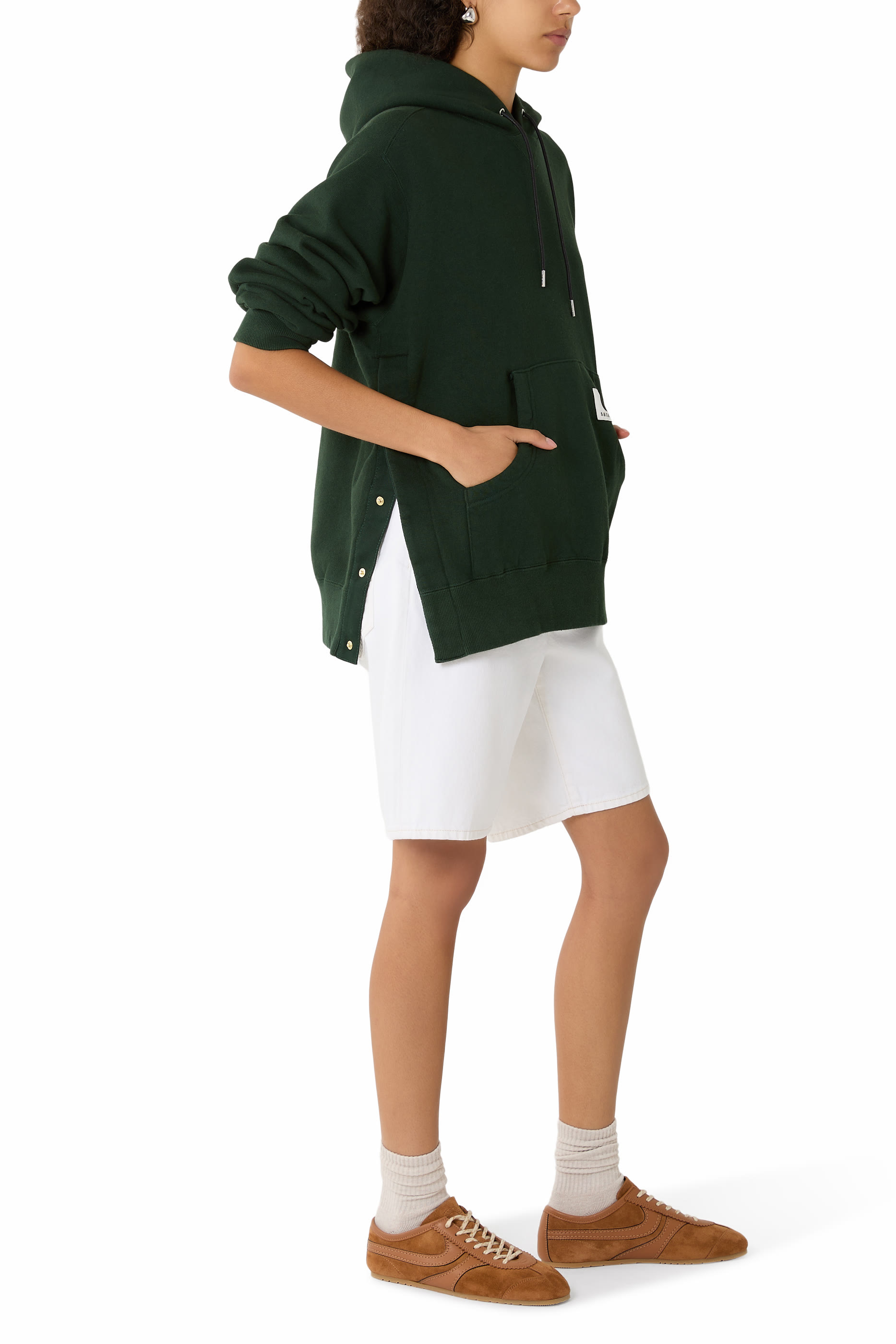 X Logo Cotton Jersey Hoodie