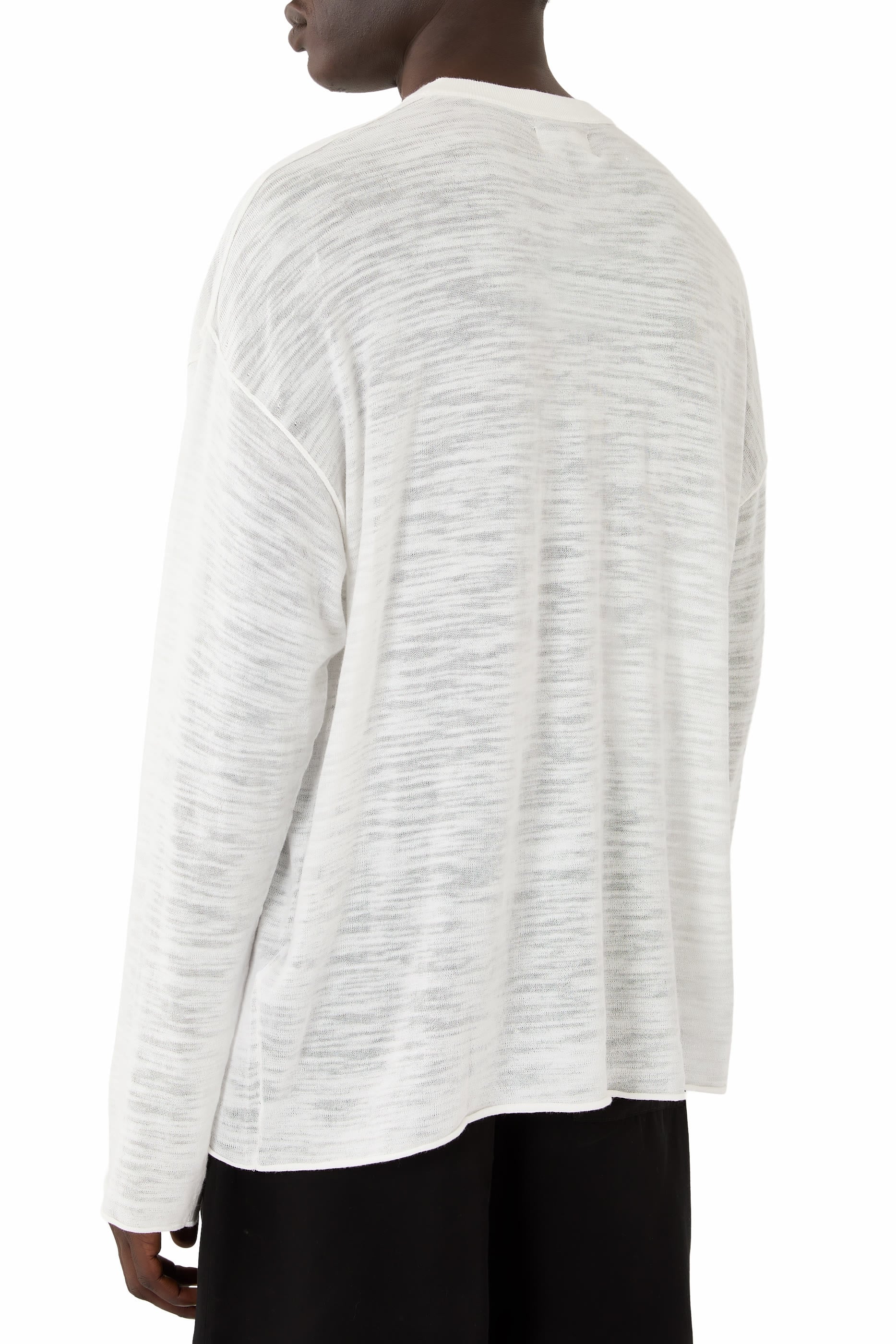 Slub Long Sleeves Knit T-Shirt