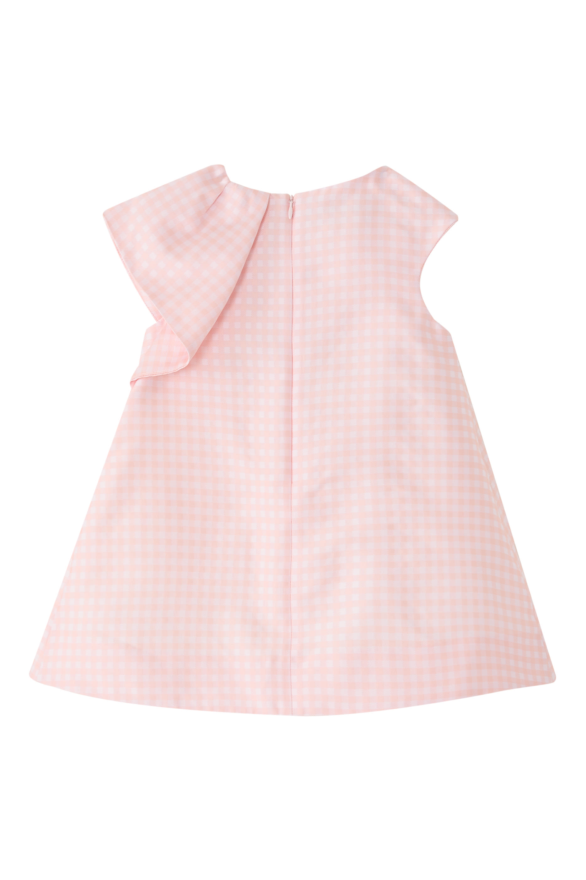 Kids Volant Sleeve Vichy Dress