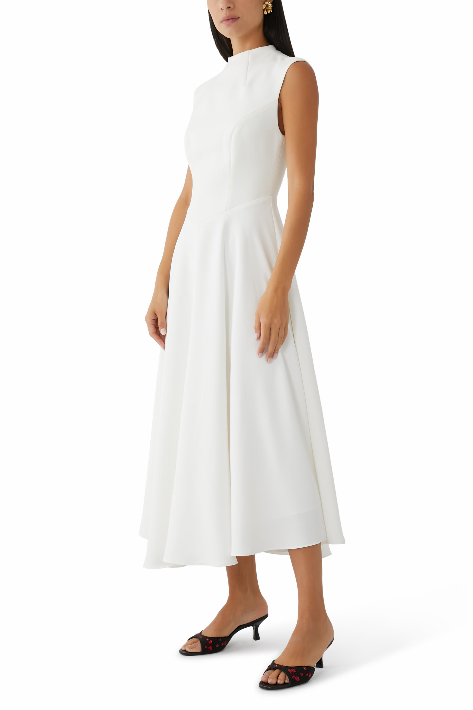 Brigitte 55 Embroidered Flowers Mules