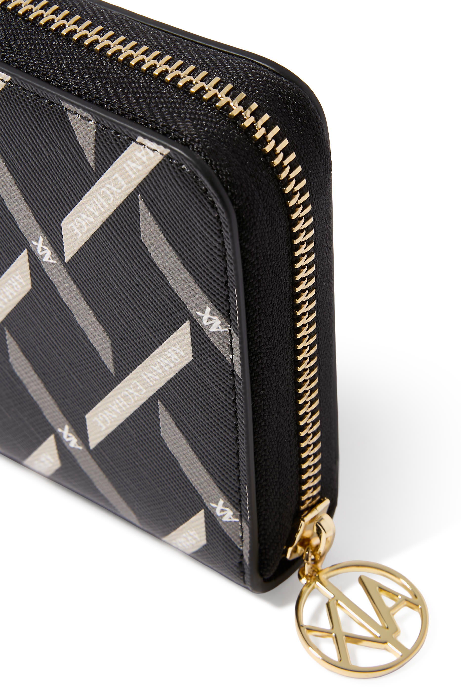 Gynger Patterned Lines Zipped Wallet