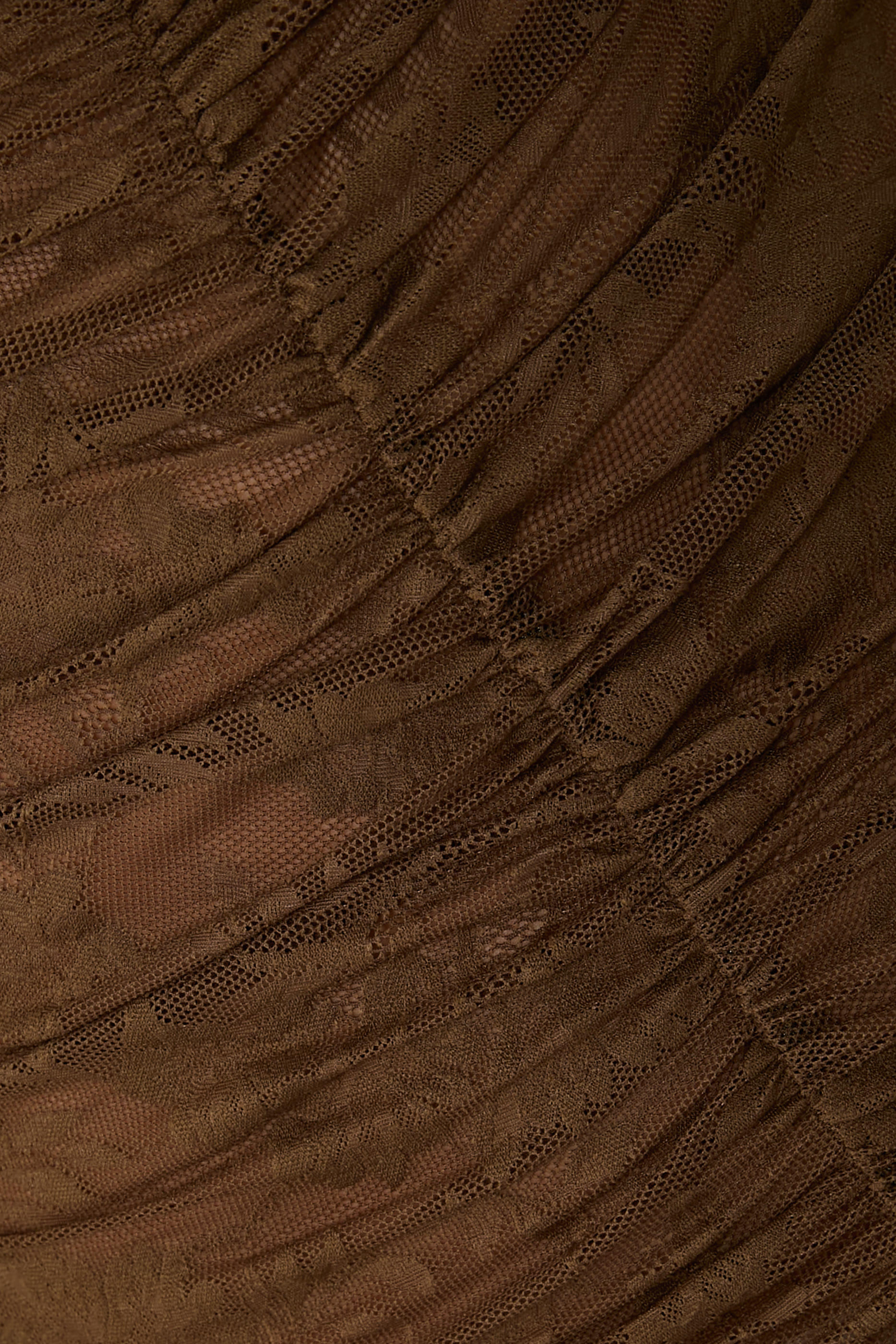 V Neck Shirred Front Fishtail Gown