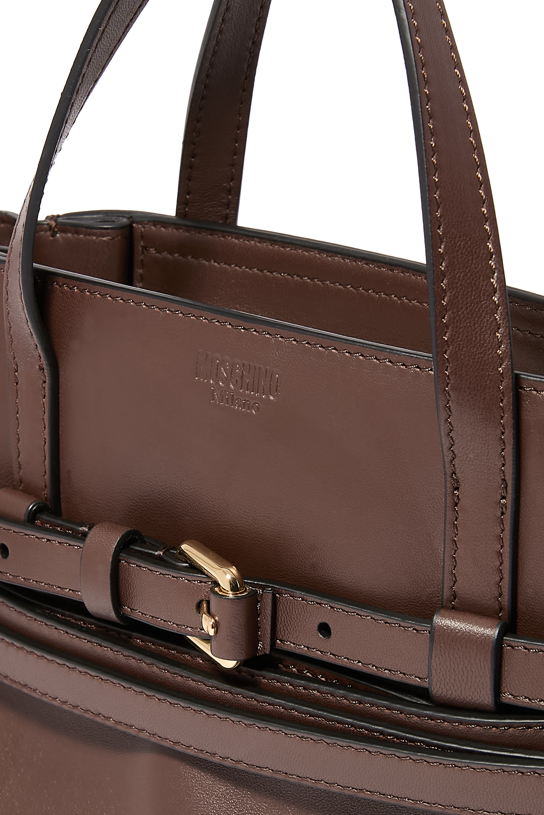 Tie Me Buckle-Strap Small Tote Bag